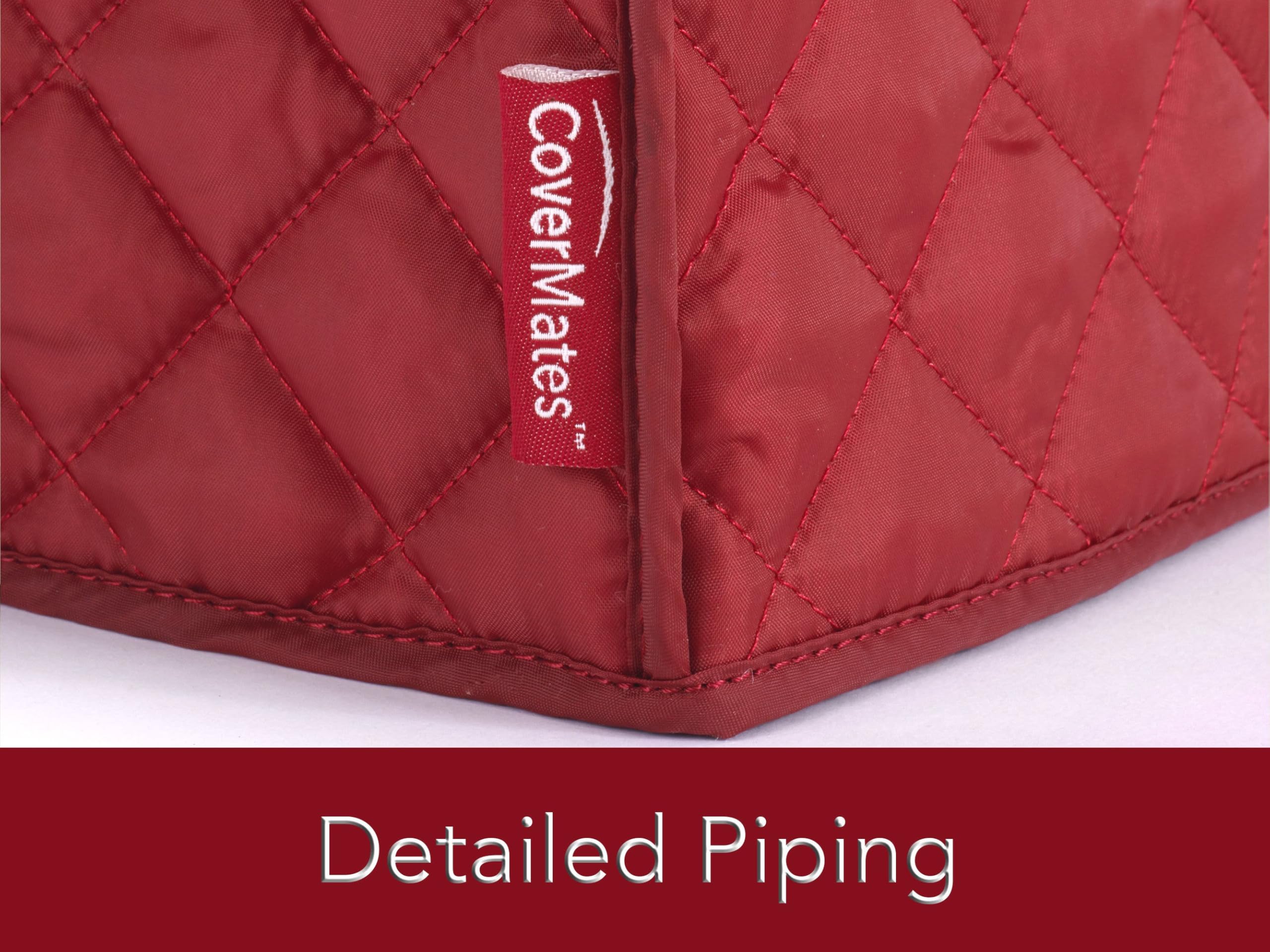 Covermates Keepsakes - Toaster Cover - Dust Protection - Stain Resistant - Washable - Appliance Cover, Red