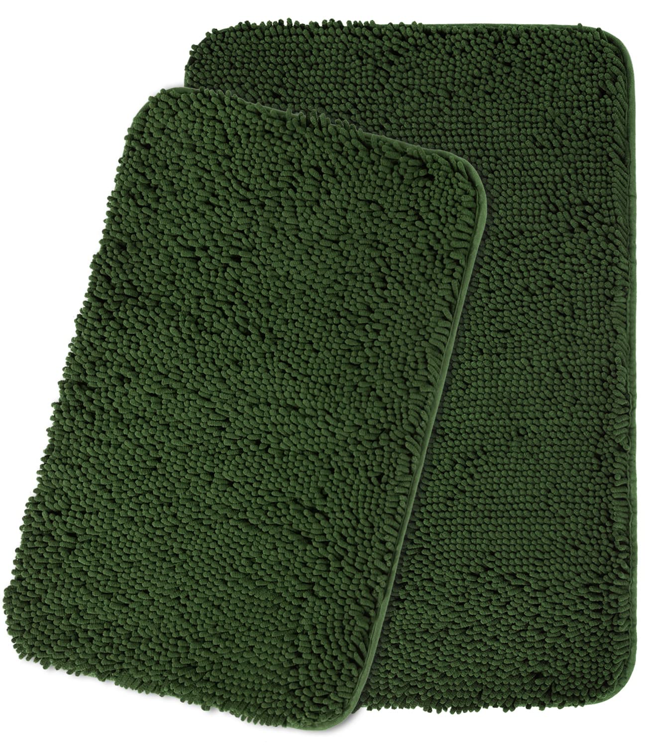 Yeaban Bathroom Rugs Sets 2 Piece - Thick Chenille Bath Mats | Absorbent And Washable Bath Rug Non-Slip, Plush And Soft Rugs For