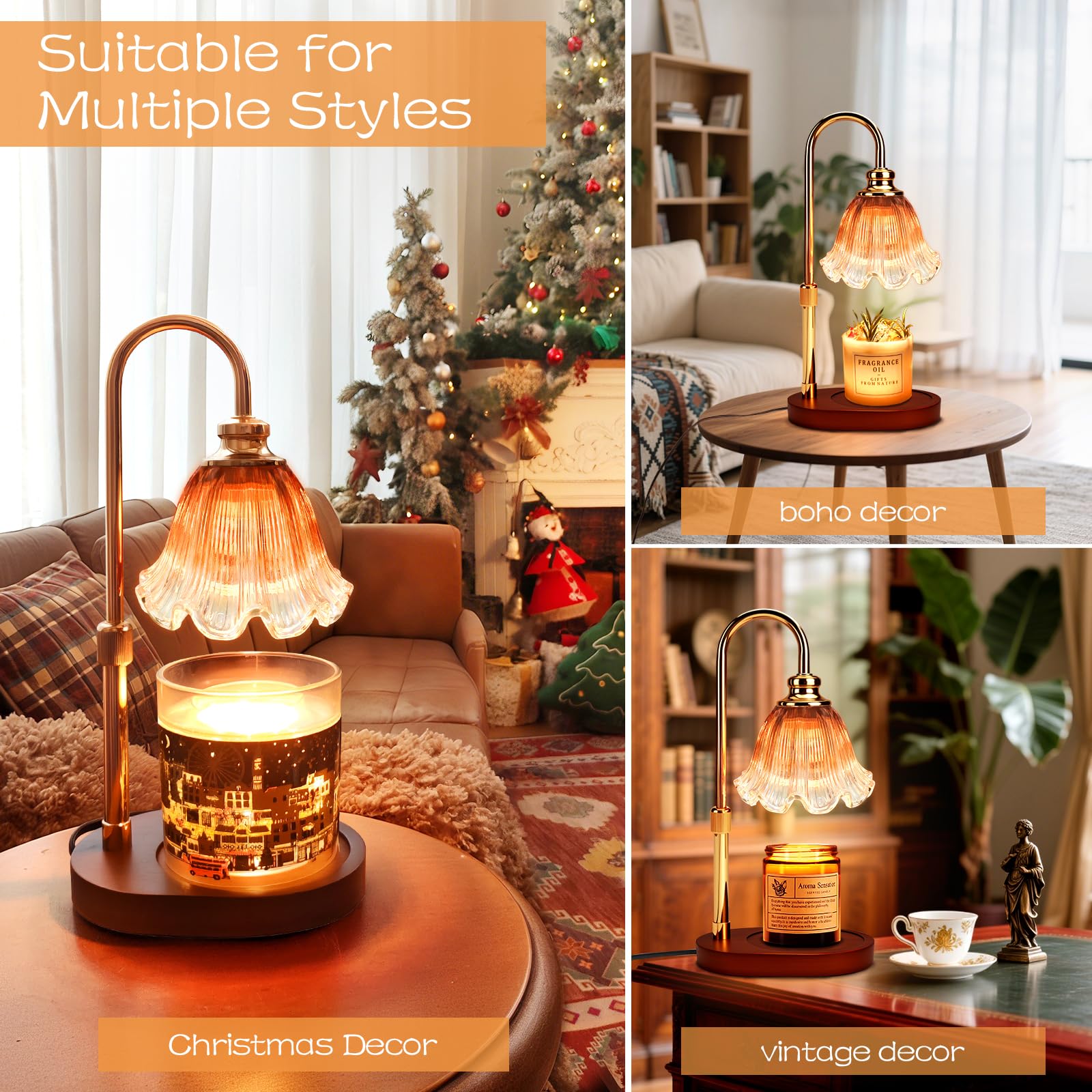 Banbanda Candle Warmer Lamp with Timer Dimmable: Wax Warmer Gifts for Mom, Birthday Gifts for Women & Home Decor for House Warmi