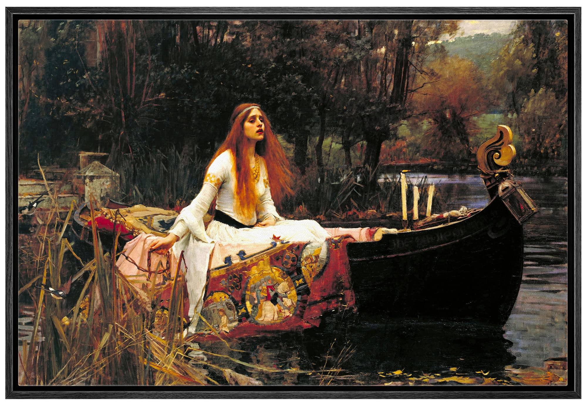 Wall26 Framed Canvas Print Wall Art The Lady Of Shalott By John William Waterhouse People Illustrations Fine Art Traditional Col