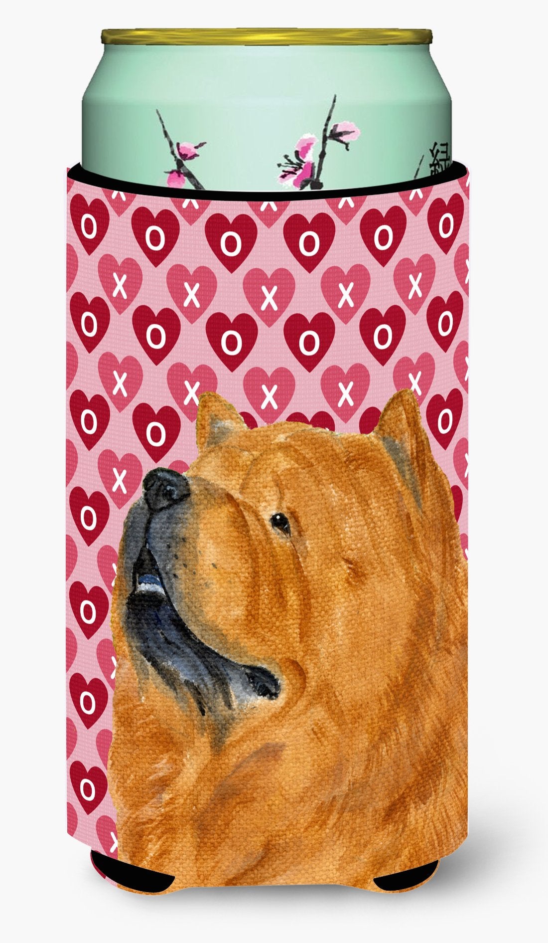 Caroline'S Treasures Ss4502Tbc Chow Chow Hearts Love And Valentine'S Day Portrait Tall Boy Hugger Can Cooler Sleeve Hugger Machi