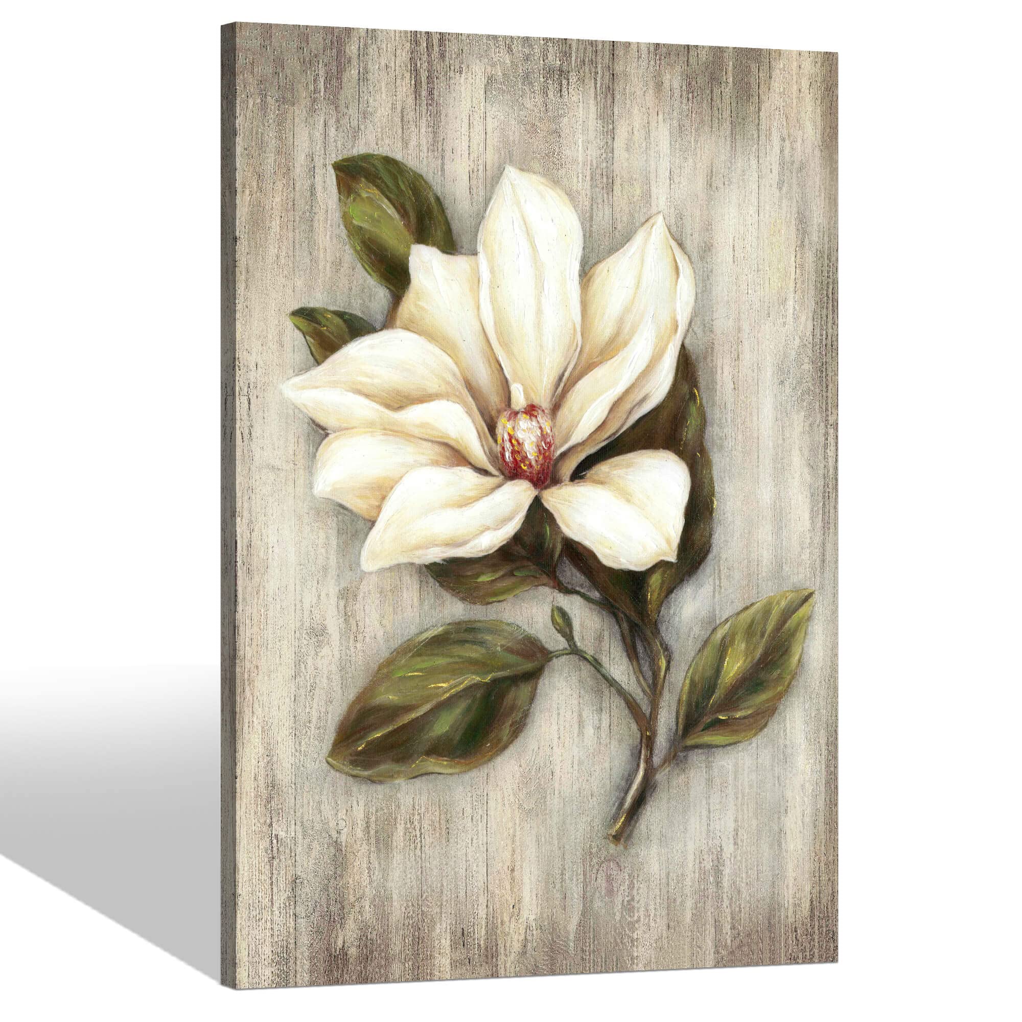 Sd Soft Dance Flower Artwork Canvas Wall Art: White Magnolia Picture Floral Painting Prints For Wall (36 ' ' X 24 ' ' X 1 Panel)
