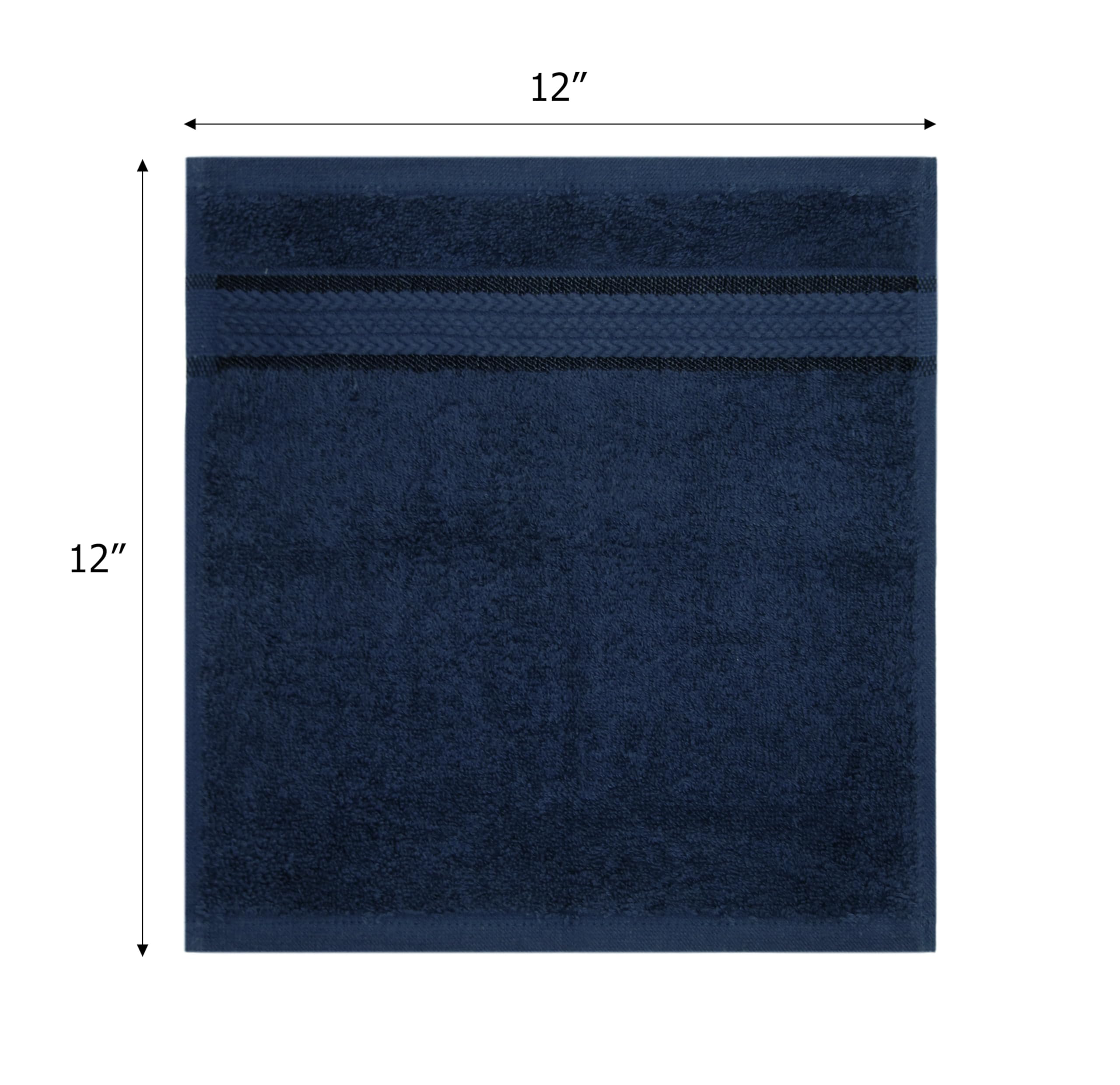 Cotton Craft Ultra Soft Washcloths -12 Pack- 12X12-100% Cotton Facecloths - Baby Wash Cloths - Absorbent Quick Dry Everyday Luxu