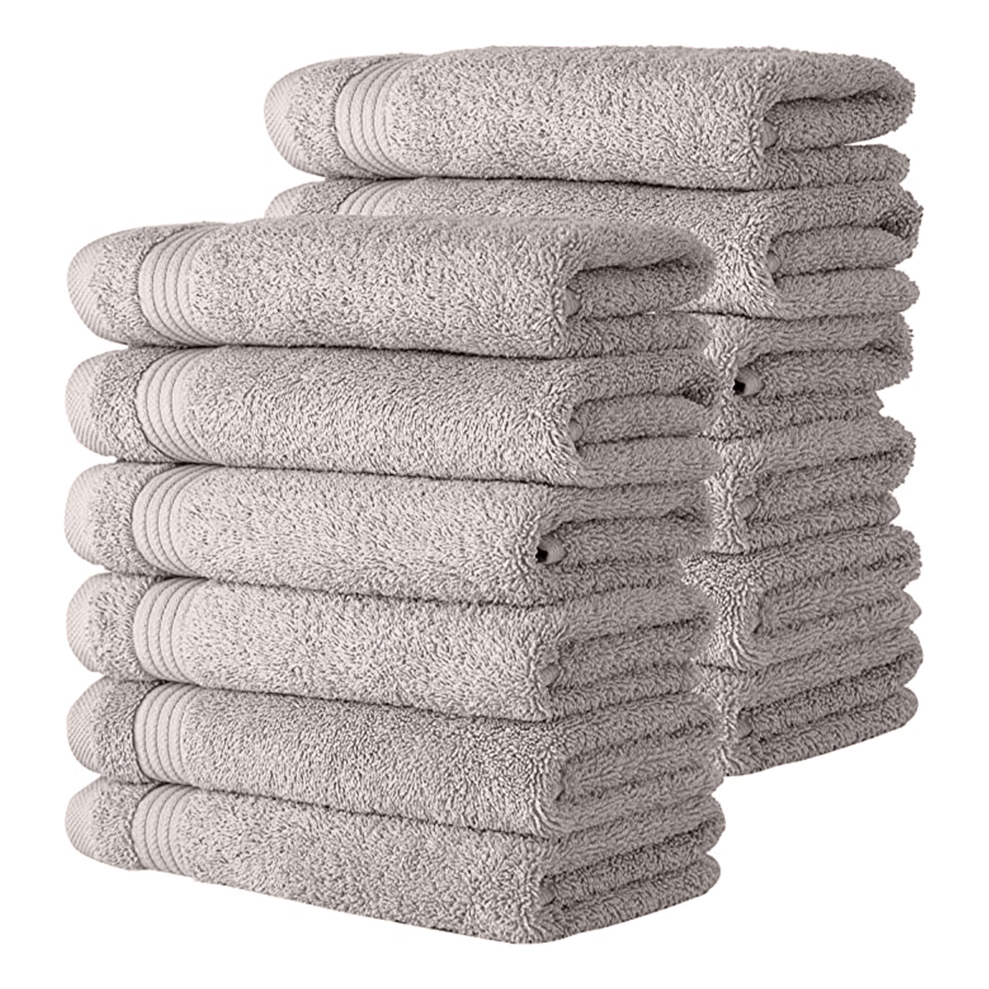 Classic Turkish Towels Ctt - Premium Washcloths 12 Pack Set, 100% Turkish Cotton, Highly Absorbent & Quick Dry, Face Towels Wash