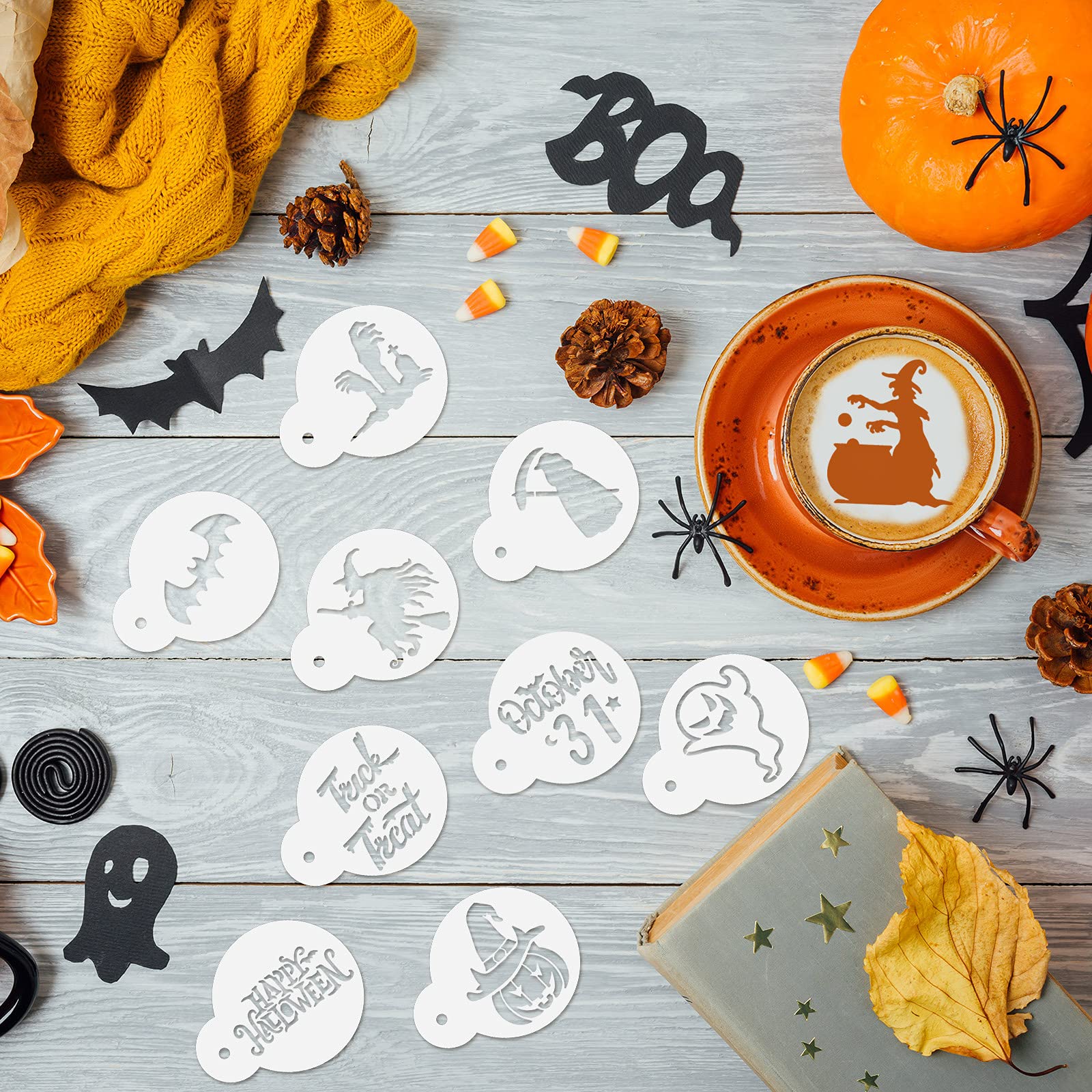 30 Pieces Christmas Thanksgiving Halloween Cookie Stencils Thanksgiving Christmas Stencils Reusable Cake Stencils And Templates