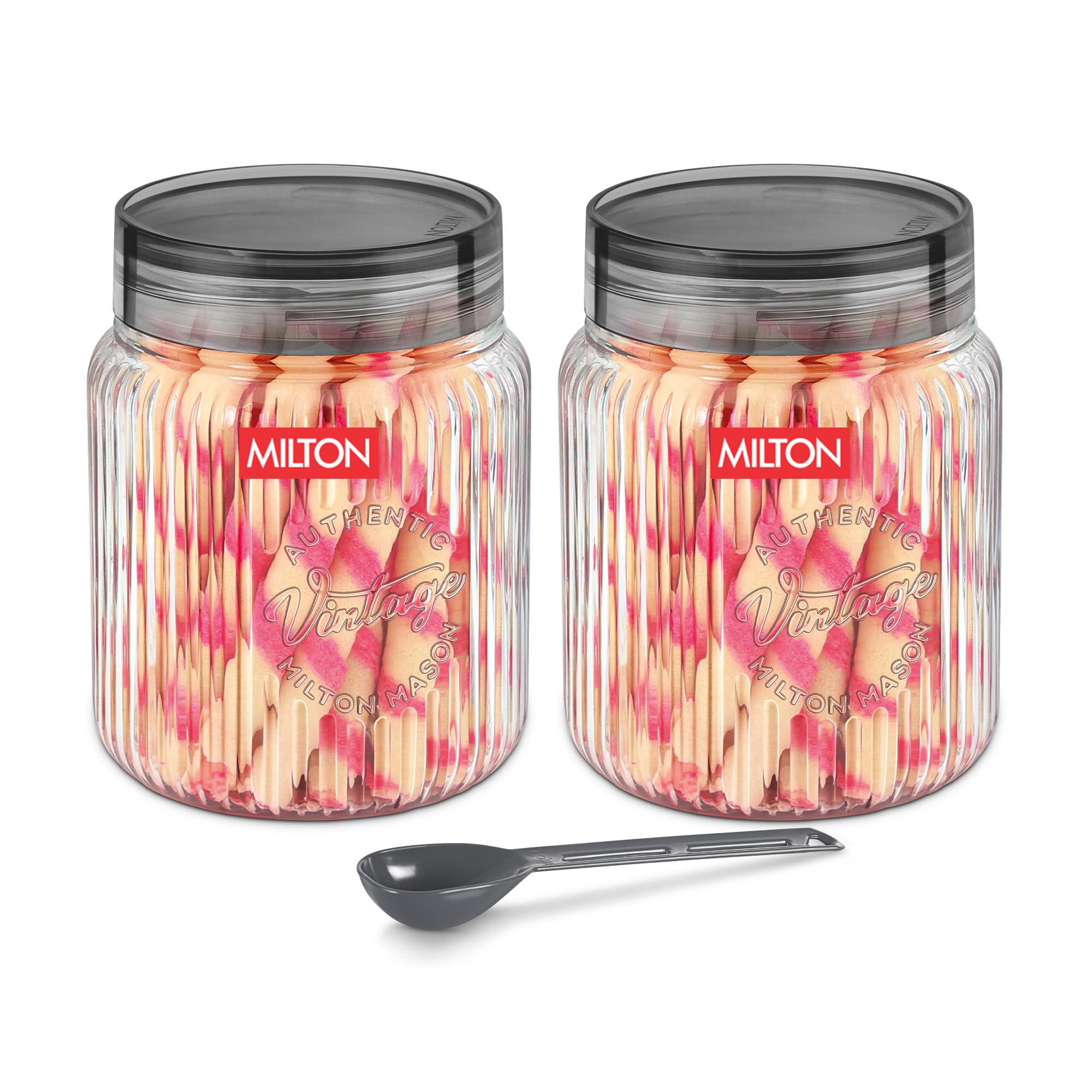 Milton Olive 1000 Airtight Food Grade Modular Plastic Container | Bpa Free, Stackable & Transparent | Wide Mouth With See-Throug