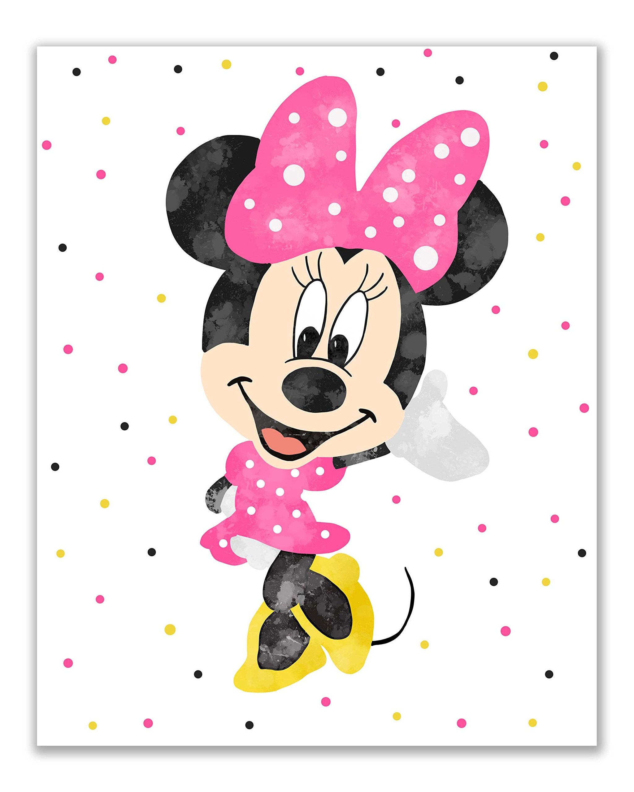 Mickey Mouse Nursery Wall Decor - Set of 6 (8 inches x 10 inches) Art Prints - Minnie Donald Daisy Pluto & Goofy Original Glossy Photos