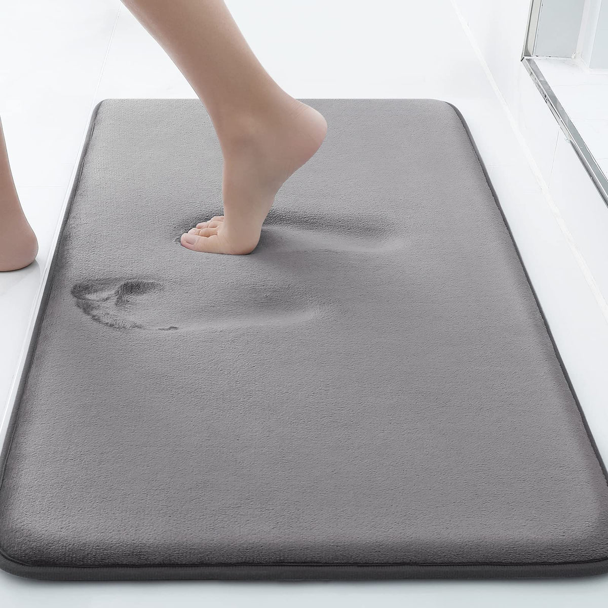 Smiry Memory Foam Bath Mat, Extra Soft Absorbent Bathroom Rugs Non Slip Bath Rug Runner For Shower Bathroom Floors, 30'' X 20'',