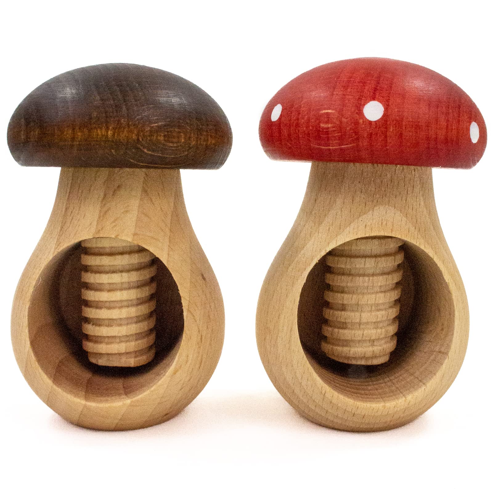 Mushroom & Toadstool    Wooden Nutcracker Set Of 2