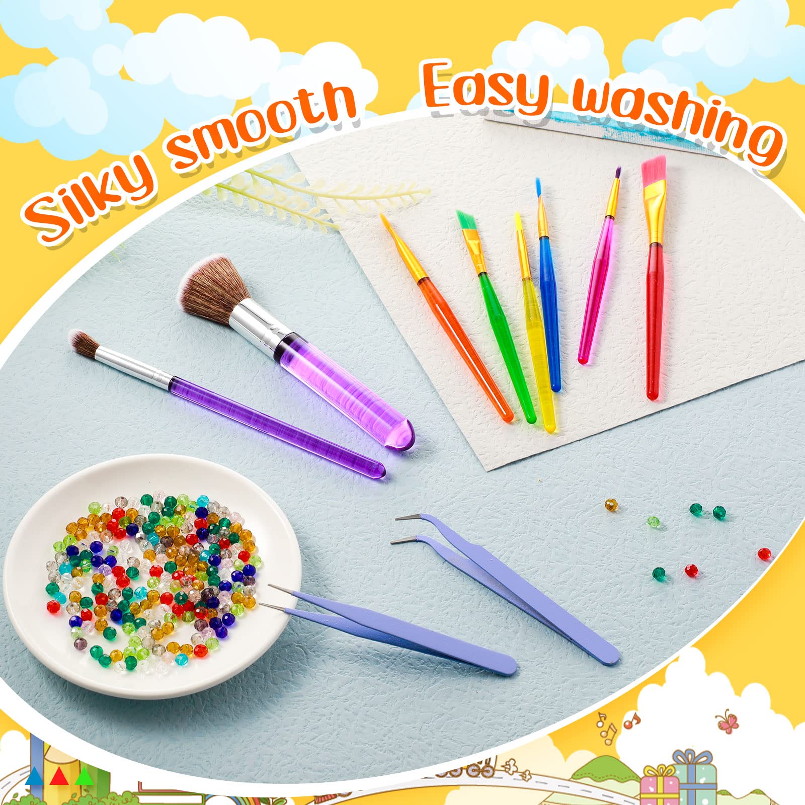 10 Pieces Cake Candy Decorating Brushes Tools Cookie Decoration Brushes Pastry Brush And Stainless Steel Tweezers Straight And C