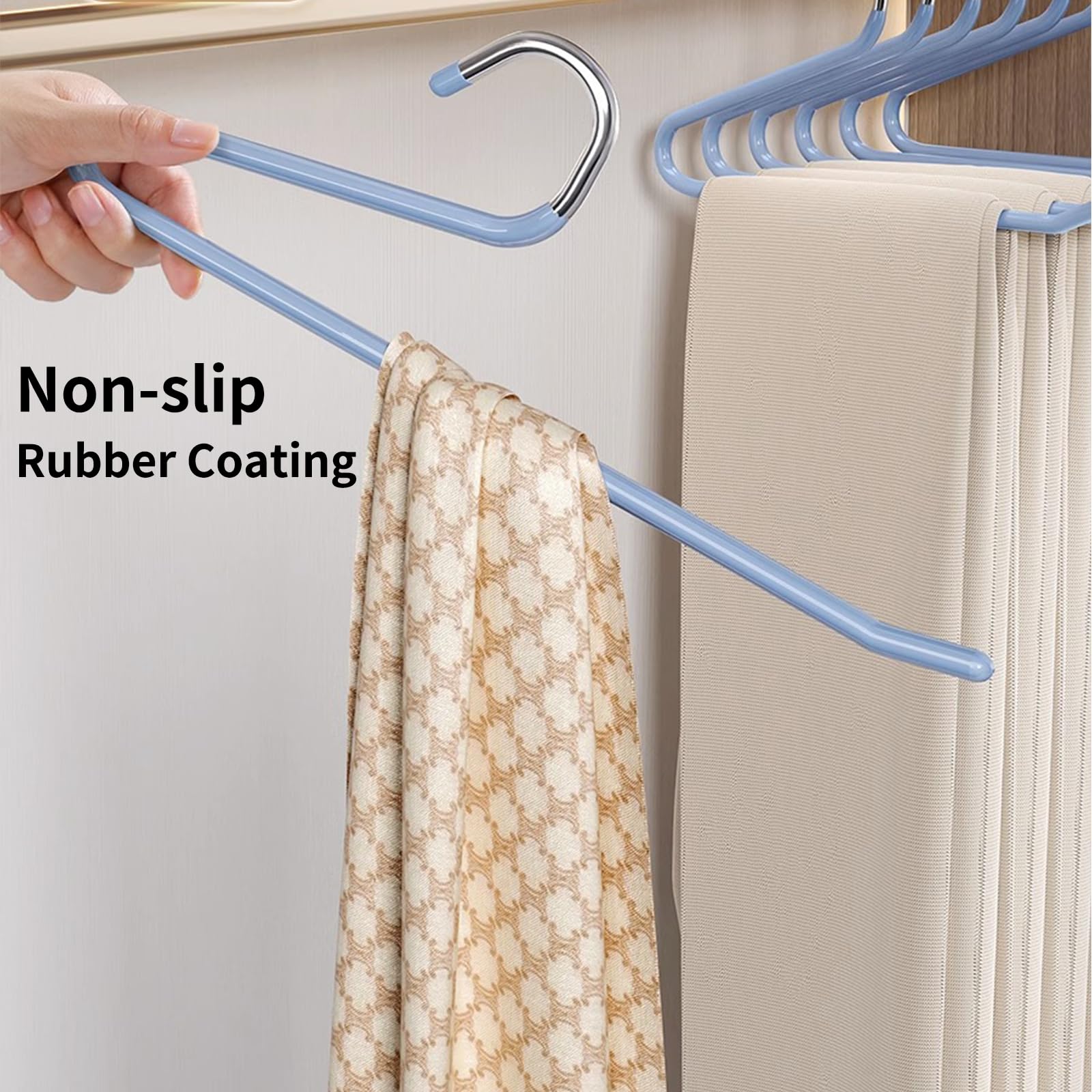 Slmt Pants Hangers For Women And Men, 28 Pack Jean Hangers For Closet, Open Ended Trouser Hangers, Rubber Coated Hangers Non Sli