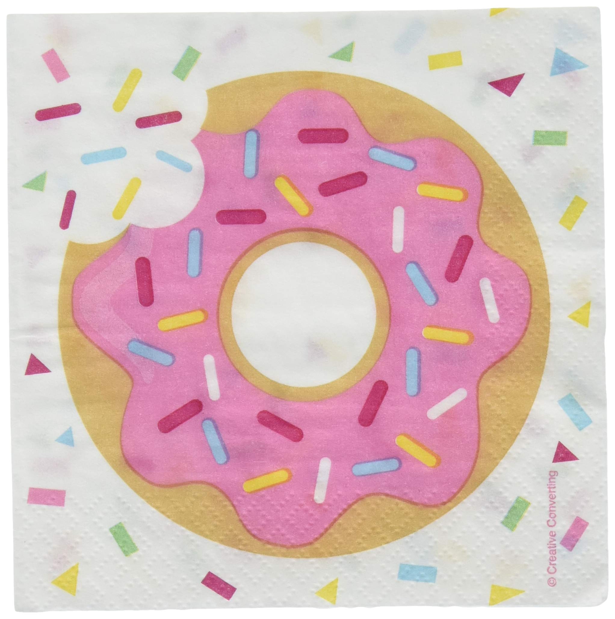 Creative Converting Donut Beverage Napkin, 6.5'' X 6.5'', Multicolor