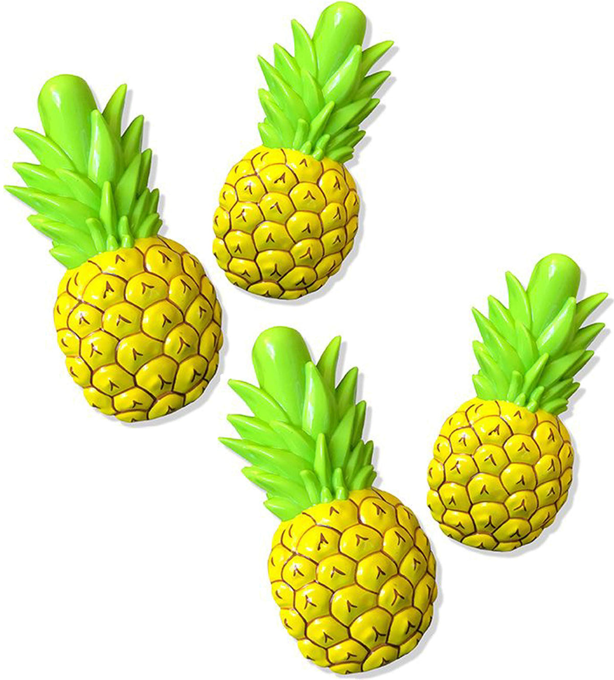 O2Cool Bocaclips - Beach Towel Clips For Beach Chairs, Patio And Pool Accessories Clothes Pins Or Bag Clips - (Pineapple) 4 Clip
