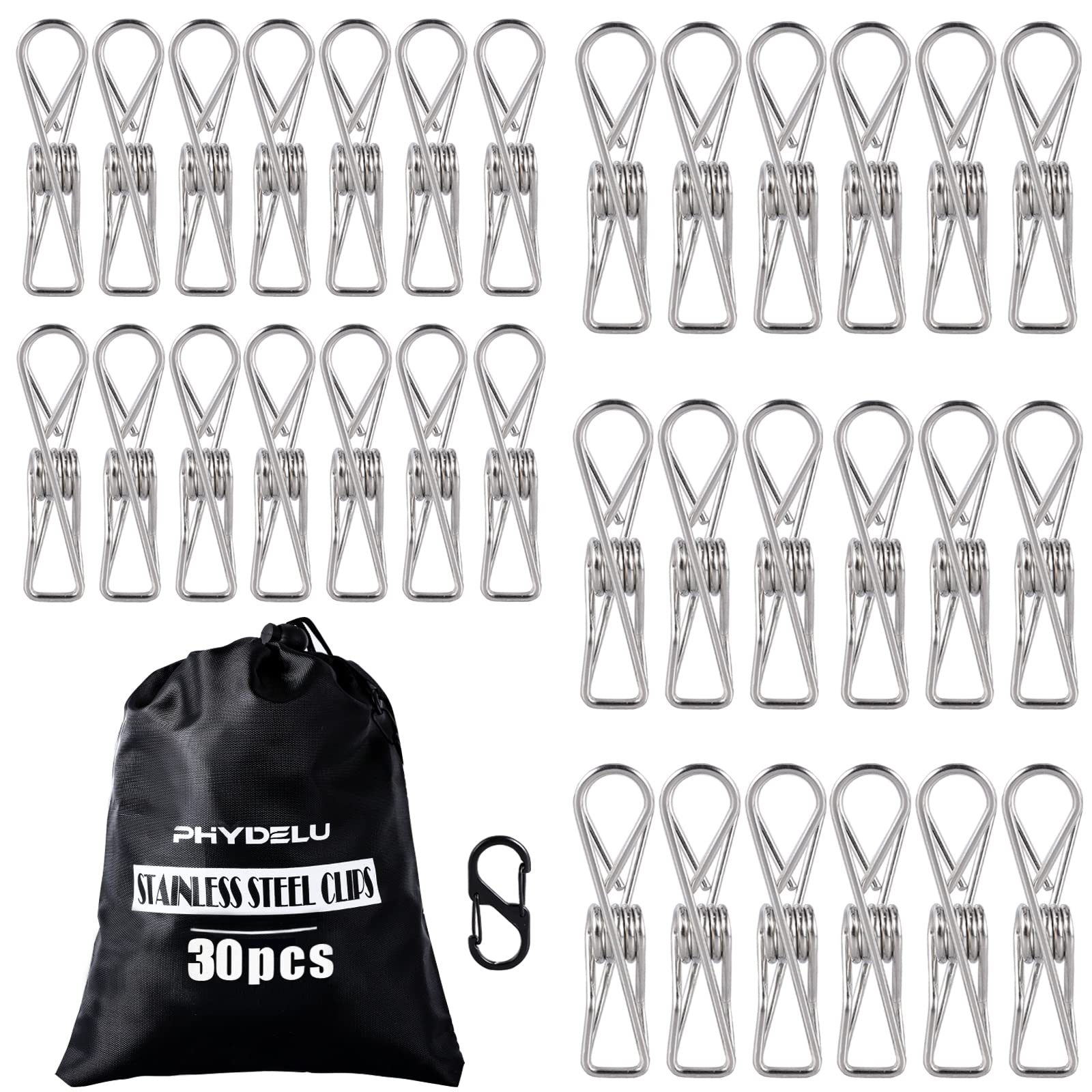 30Pcs Clothes Pins Heavy Duty Outdoor, Clothespins For Hanging Clothes, Laundry Cloths Pin Clips Clothes Pin Clothespin Close Cl