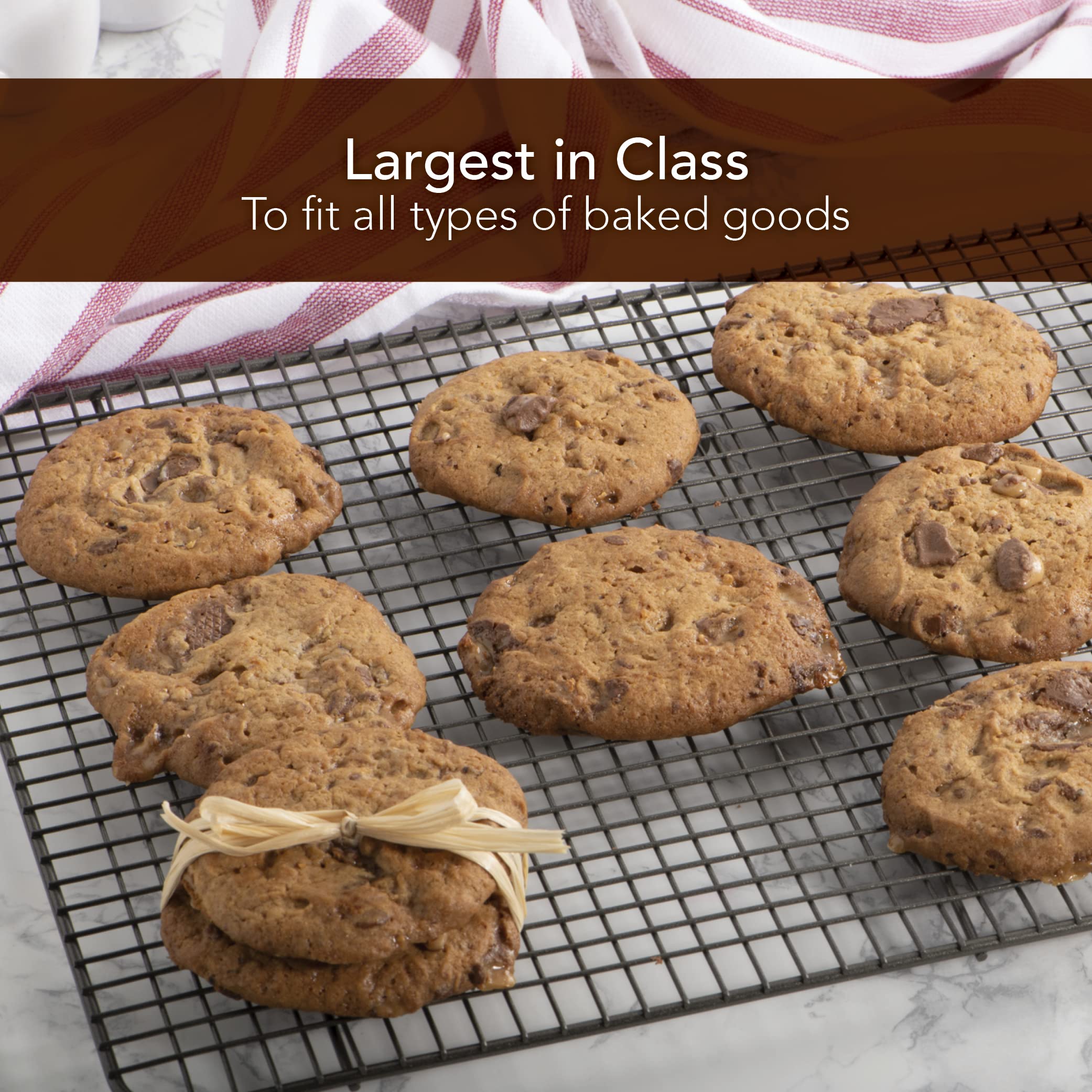 Goodcook Sweet Creations Nonstick Wire Cooling Rack, 16.75'' X 11.75'' X 0.75''