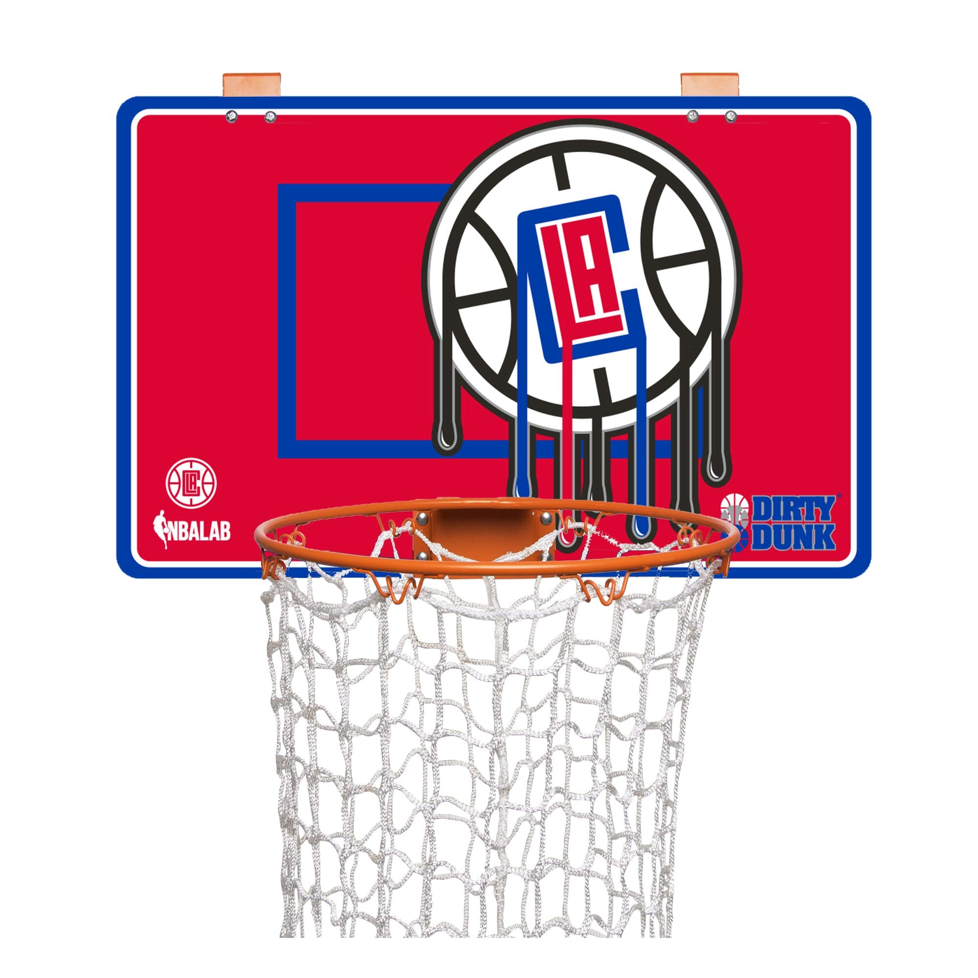 The Dunk Collection Dirty Dunk Basketball Hoop Laundry Hamper - Los Angeles Clippers, Nba, Red/Blue