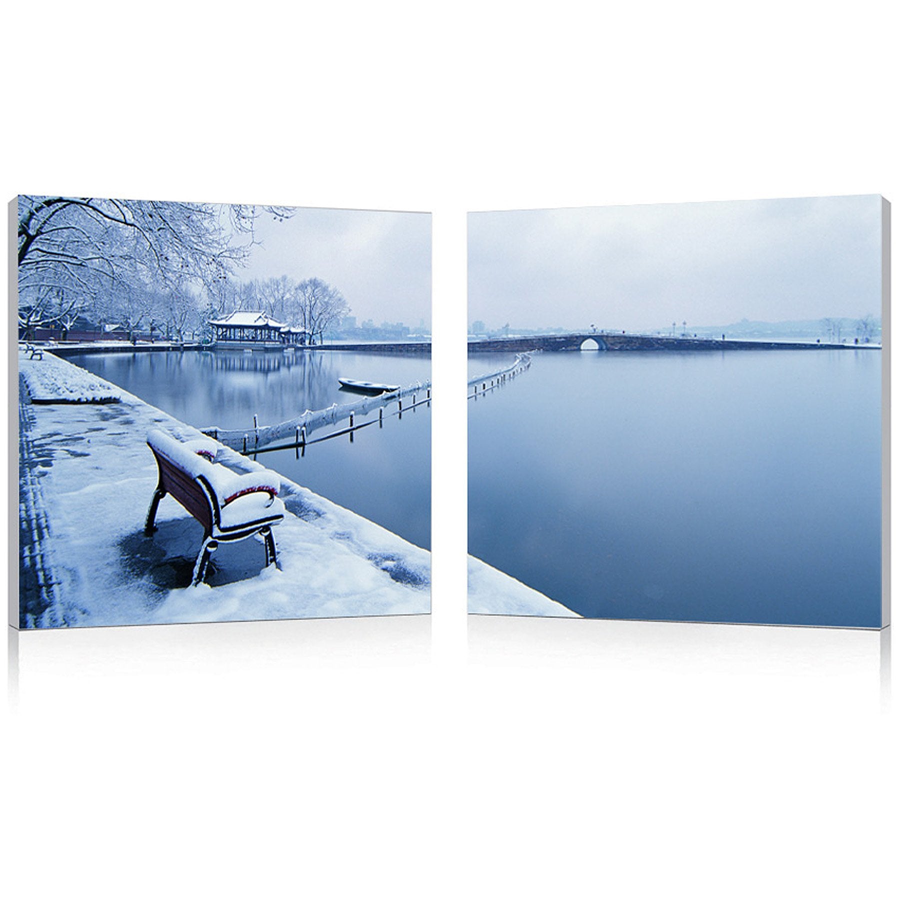 Baxton Studio Fg-1080Ab Painting Artwork, Wintry Wonder