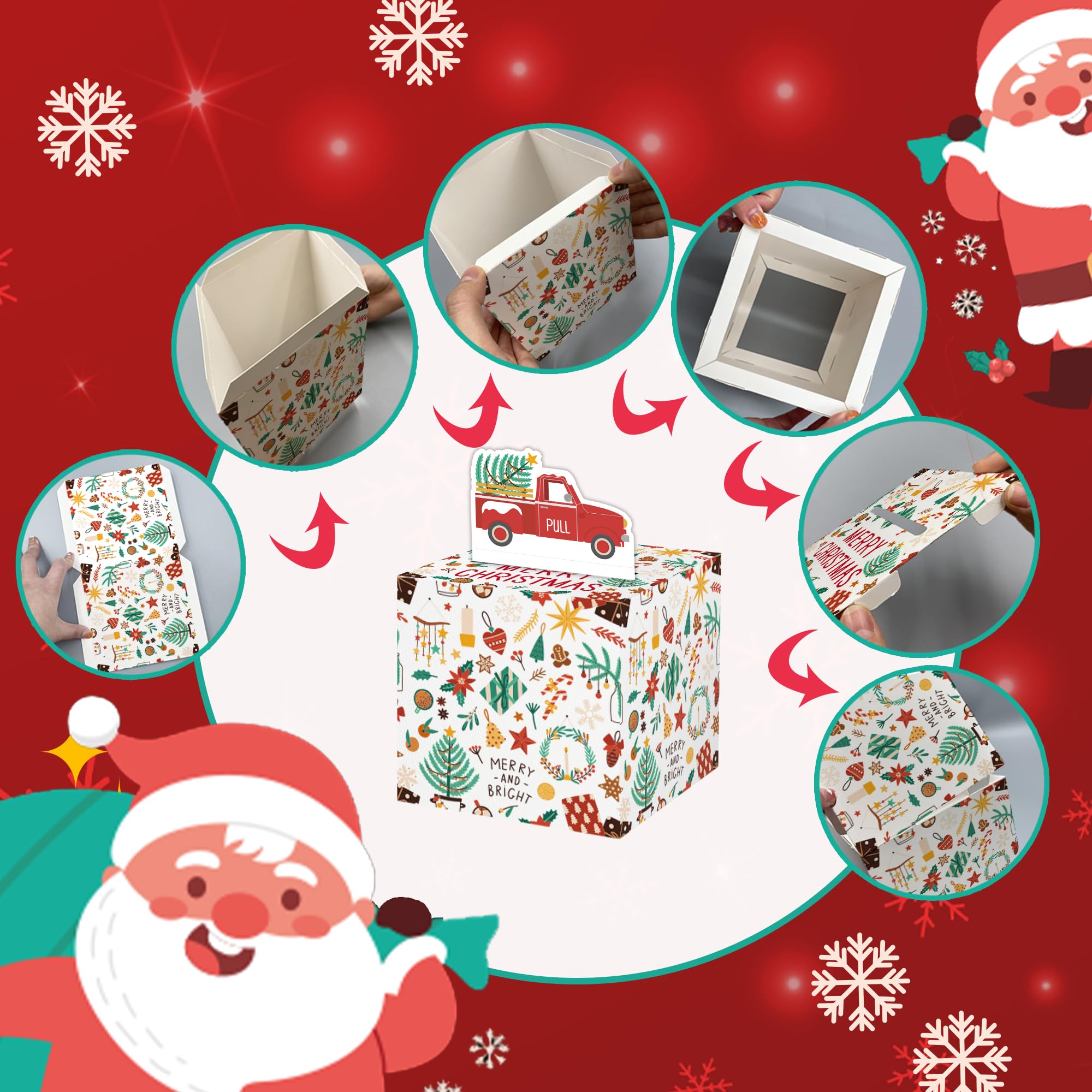 Azbuk Christmas Party Favors Money Gift Box Set, PVC, One Size, Model YC1011, Color 003 - Fun Cash Gifts for Women