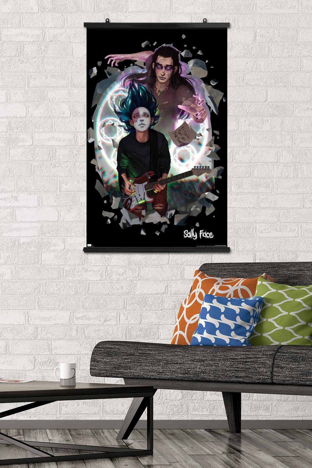 Trends International Sally Face - Rain Wall Poster, 22.37'' X 34.00'', Poster & Clip Bundle
