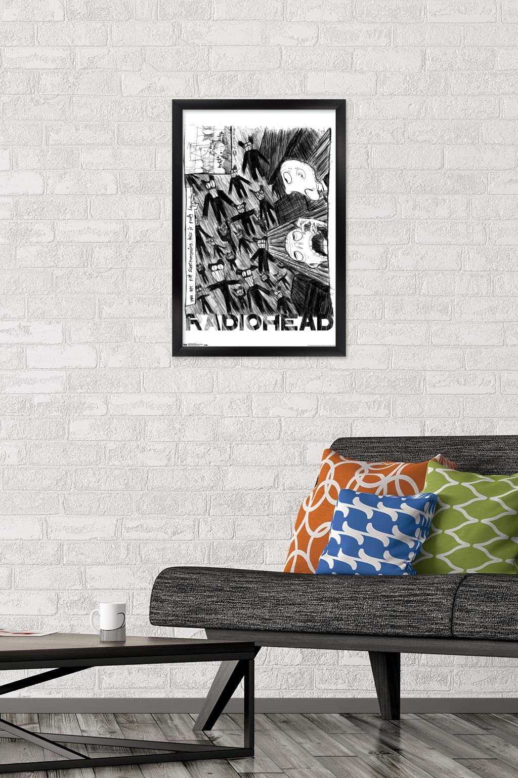 Trends International Radiohead - Scribble Wall Poster, 14.725'' X 22.375'', Black Framed Version