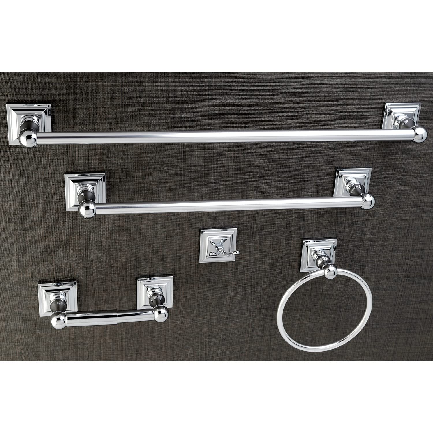 Kingston Brass BAHK3212478C 5-Piece Bathroom Accessory Set  Polished Chrome