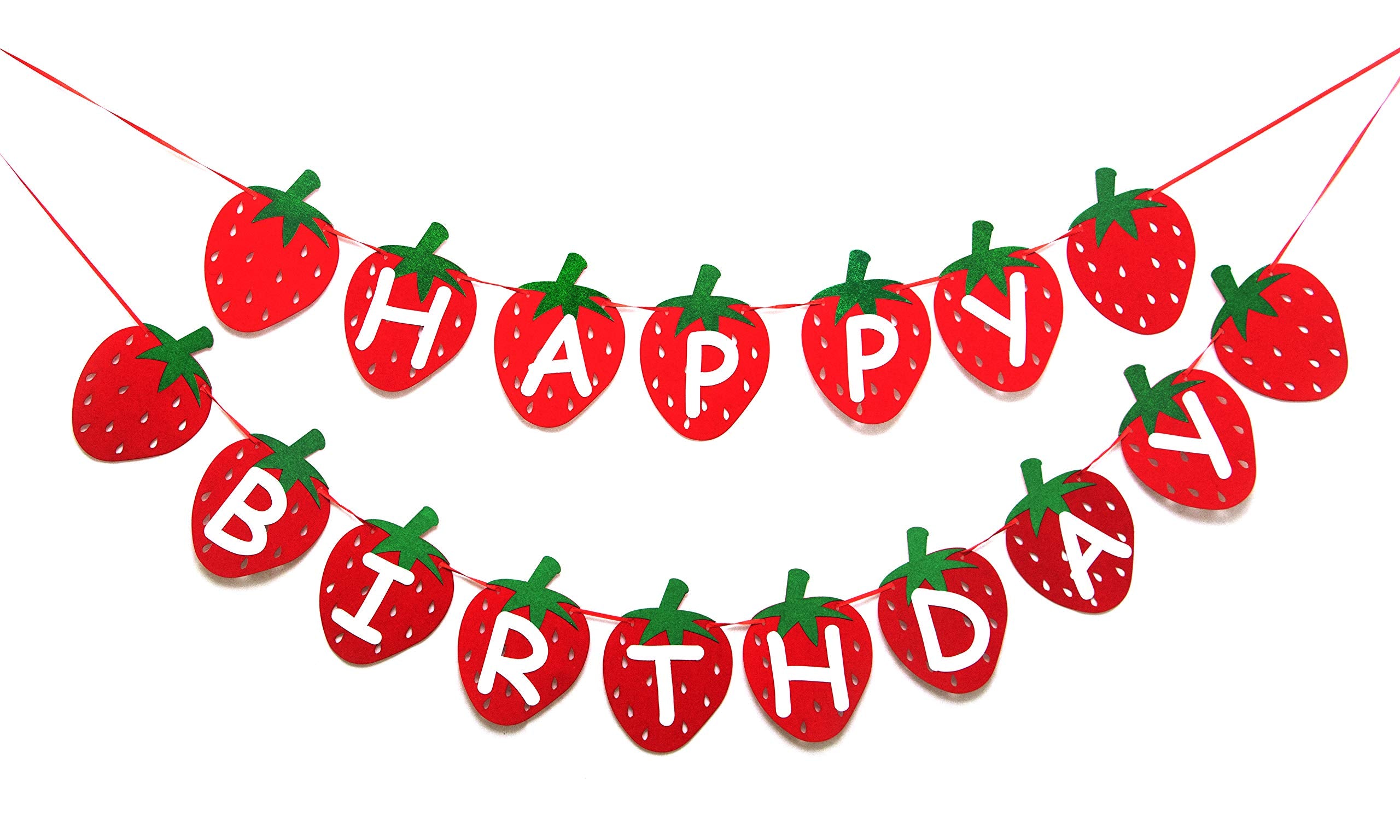 Seyal - Strawberry Happy Birthday Banner