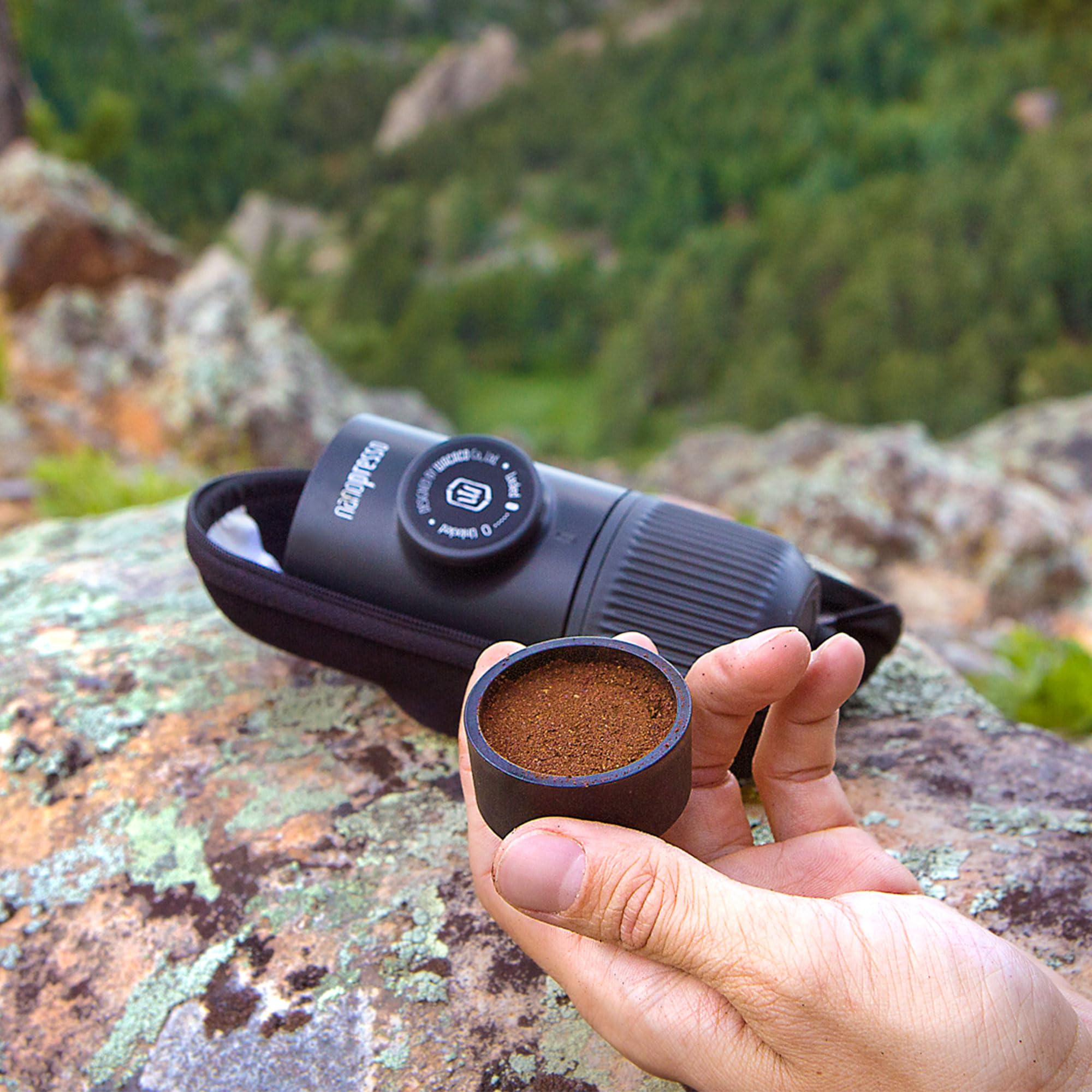 Wacaco Nanopresso Portable Espresso Maker Bundled With Protective Case, Upgrade Version Of Minipresso, Mini Travel Coffee Machin