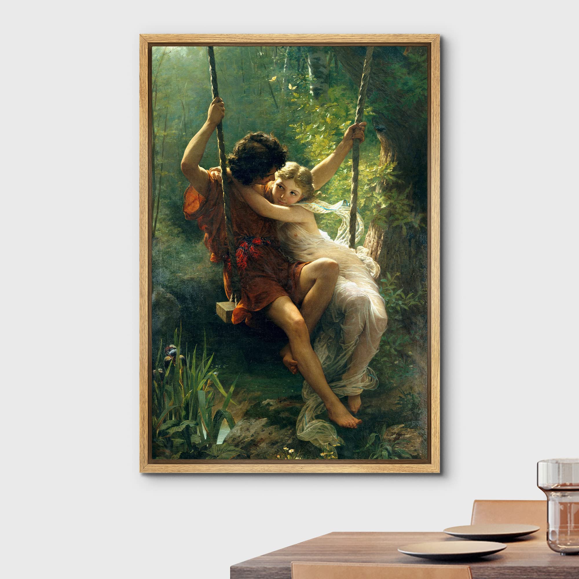 Wall26 Spring Time By Pierre Auguste Cot Giclee Framed Canvas Prints Wrapped Gallery Wall Art | Stretched And Framed Ready To Ha