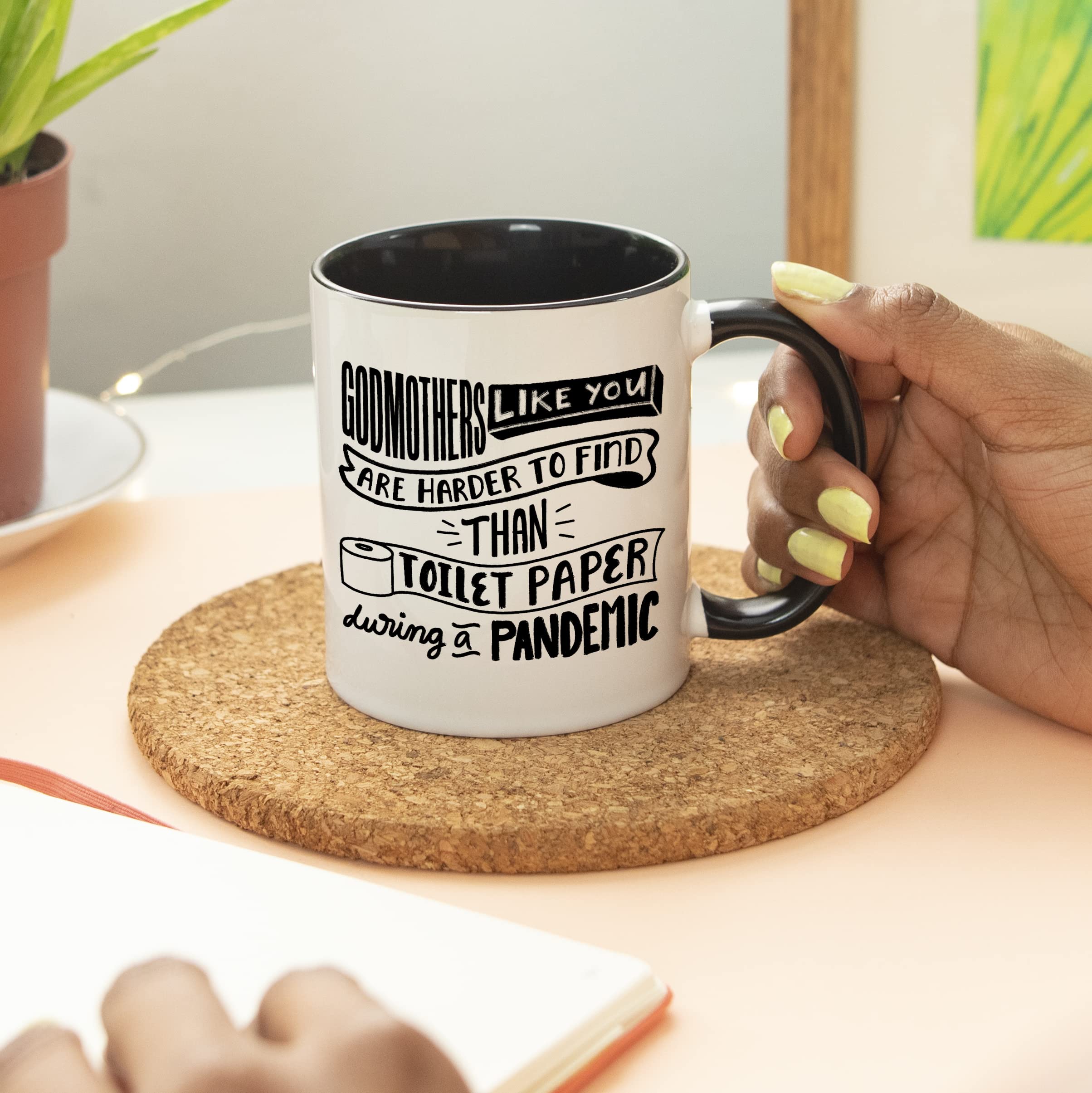 YouNique Designs Godmother Cup, 11 Ounces, Will You Be My Godmother Proposal Coffee Mug, Godmother Mug from Godchild, Fairy Godm