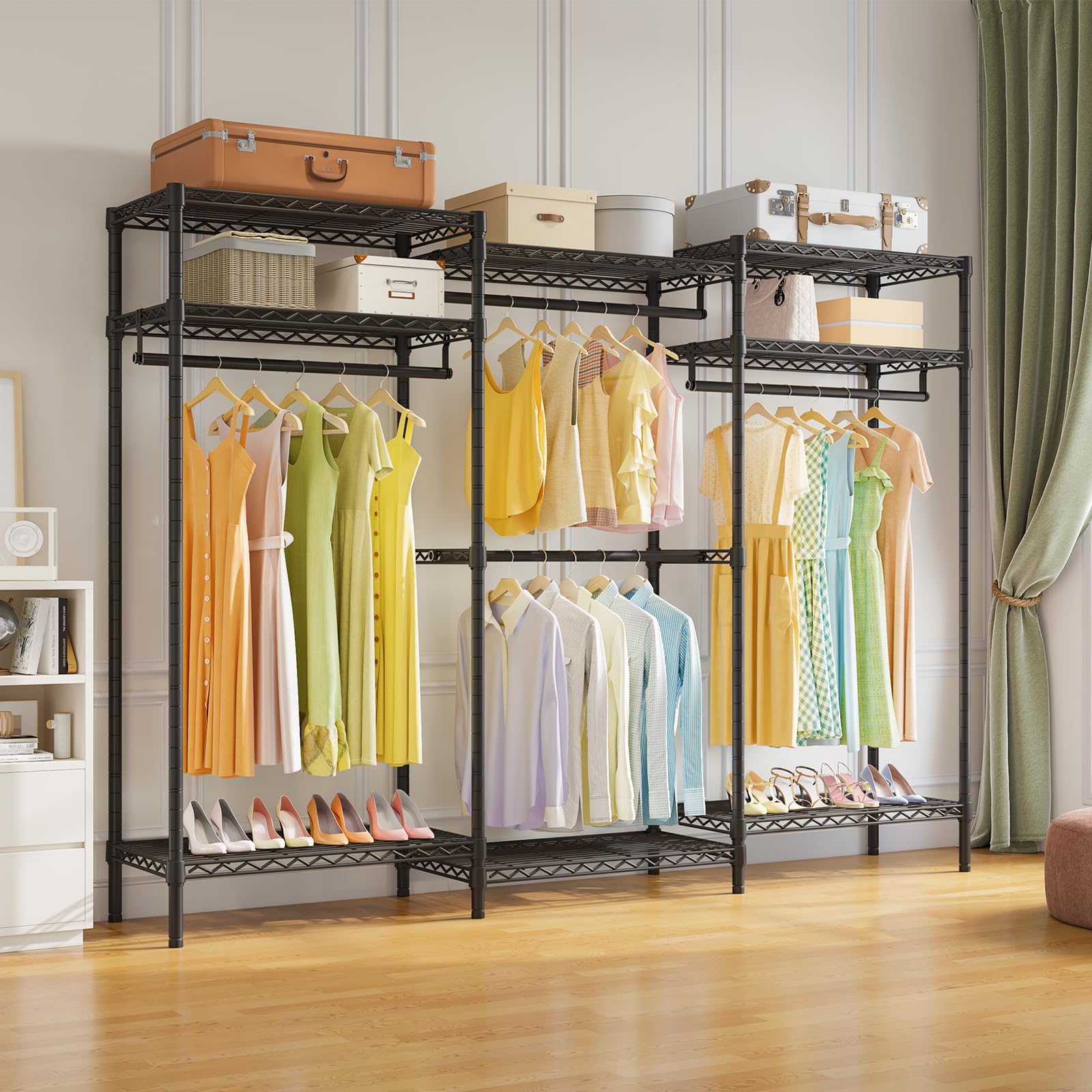 Vipek V5I Plus Wire Garment Rack Heavy Duty Clothes Rack For Hanging Clothes, Large Free Standing Wardrobe Closet Metal Clothing