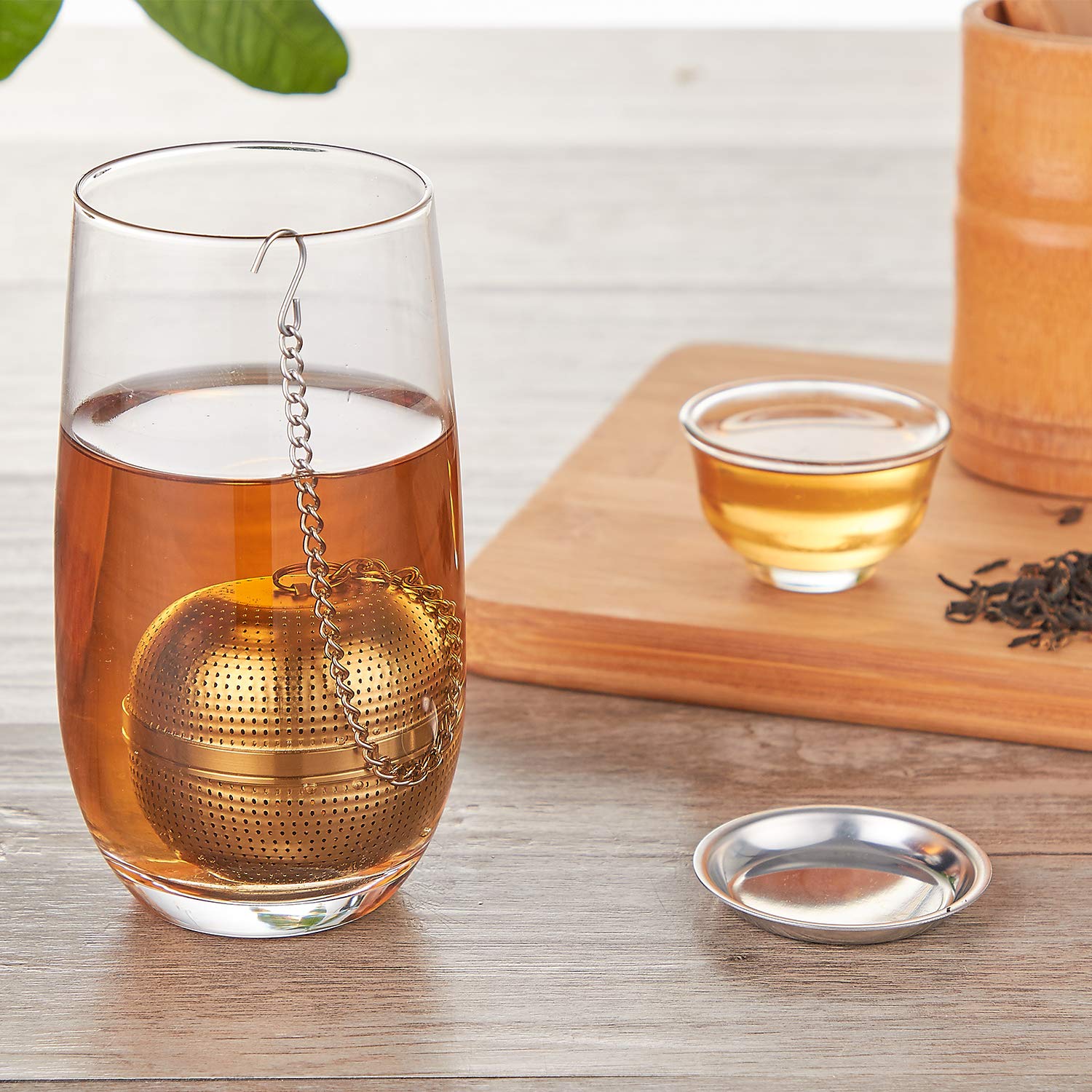 Yeosen Tea Infuser Ball - Tea Strainer Ball For Loose Leaf Tea, Spice Infuser Stainless Steel Mesh, Fine Threaded Connection, 4.