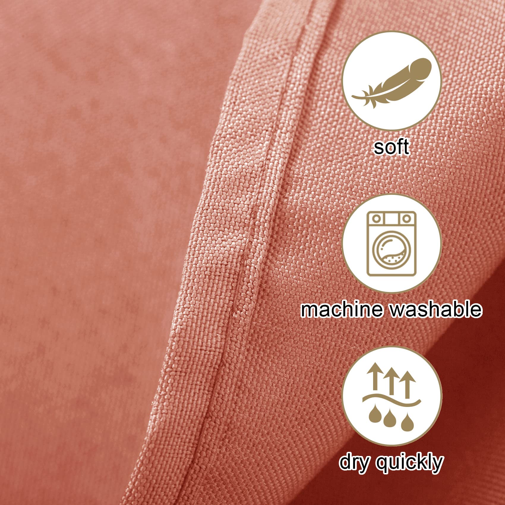 Ascoza 2Pack 90X132 Inch Dusty Pink Rectangular Tablecloth 6 Feet Table Cloth In Polyester Fabric For Wedding/Banquet/Restaurant