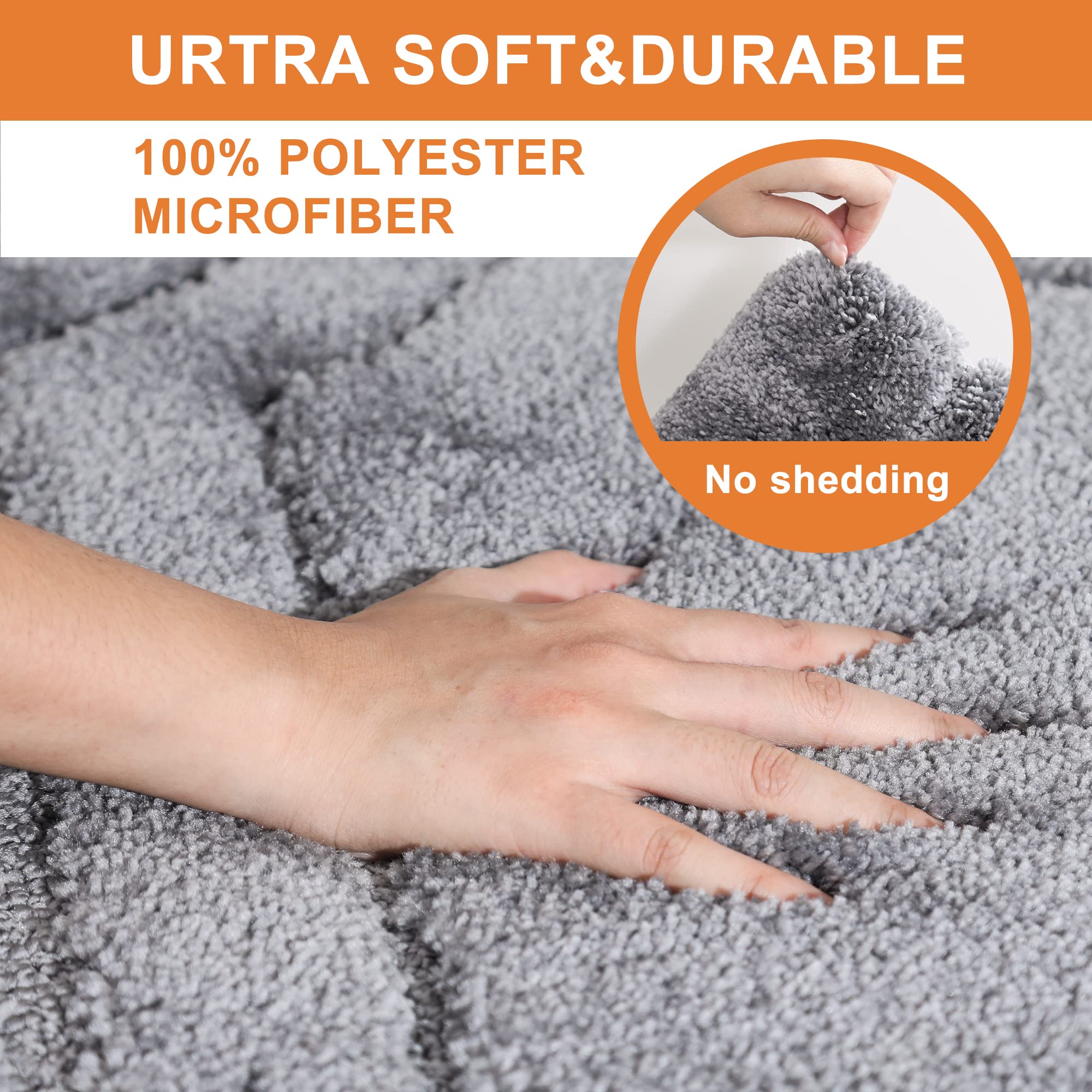 Beqhause-Bathroom-Rugs-Soft& Absorbent-Non-Slip-Bath Mats For Bathroom Polyester Microfiber Bath Mat Machine Washable Bathroom C