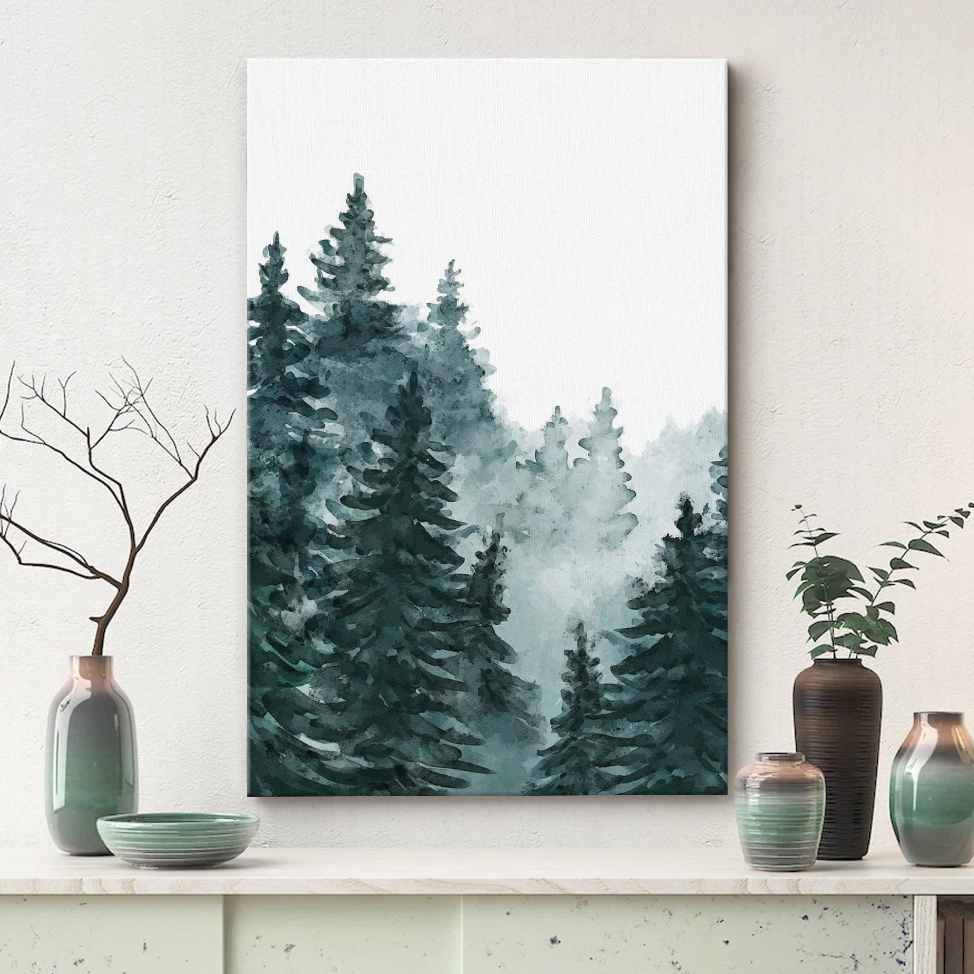 Signwin Canvas Print Wall Art Woodland Nursery Decor Watercolor Pastel ...