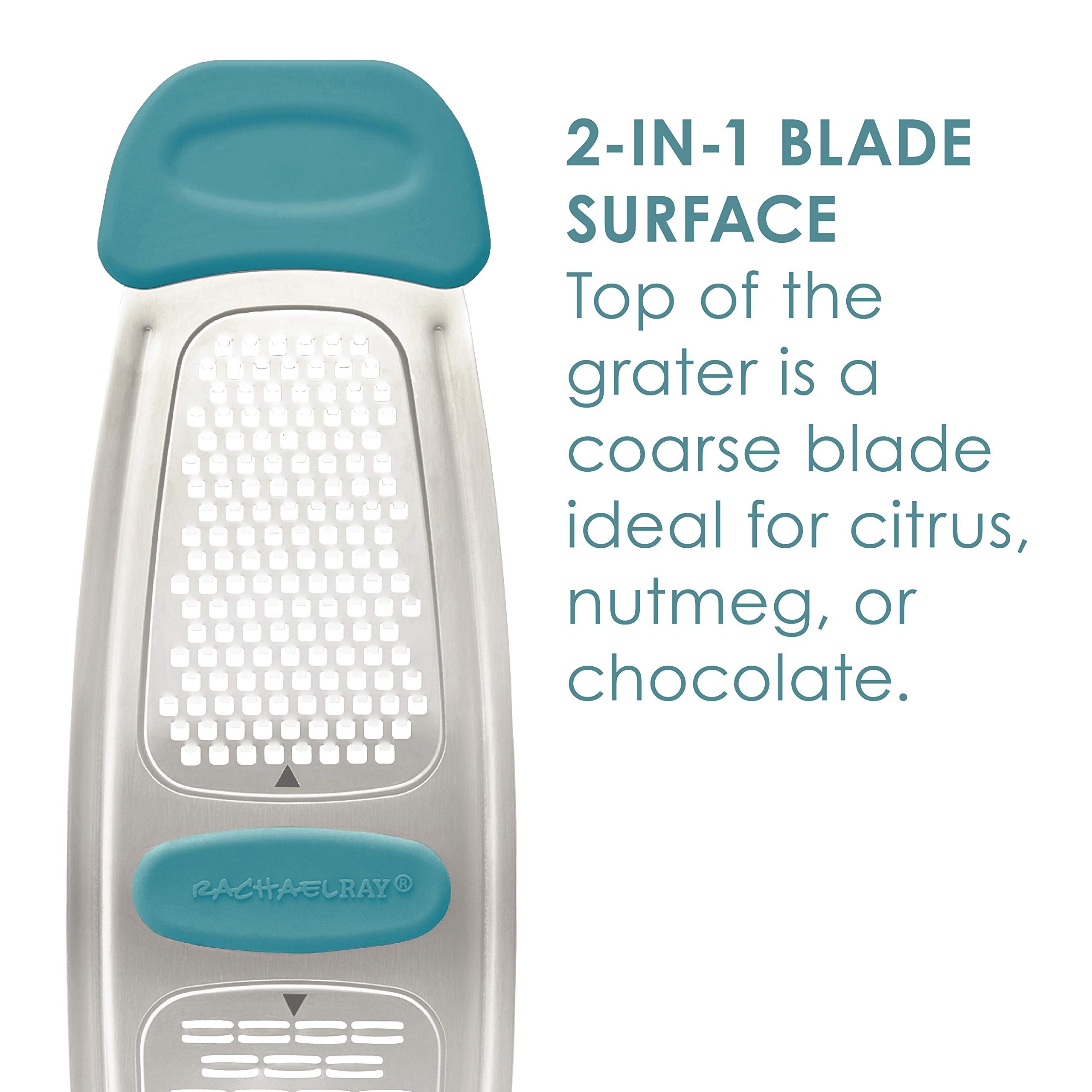 Rachael Ray 47901 Multi Stainless Steel Grater, Agave Blue,Small