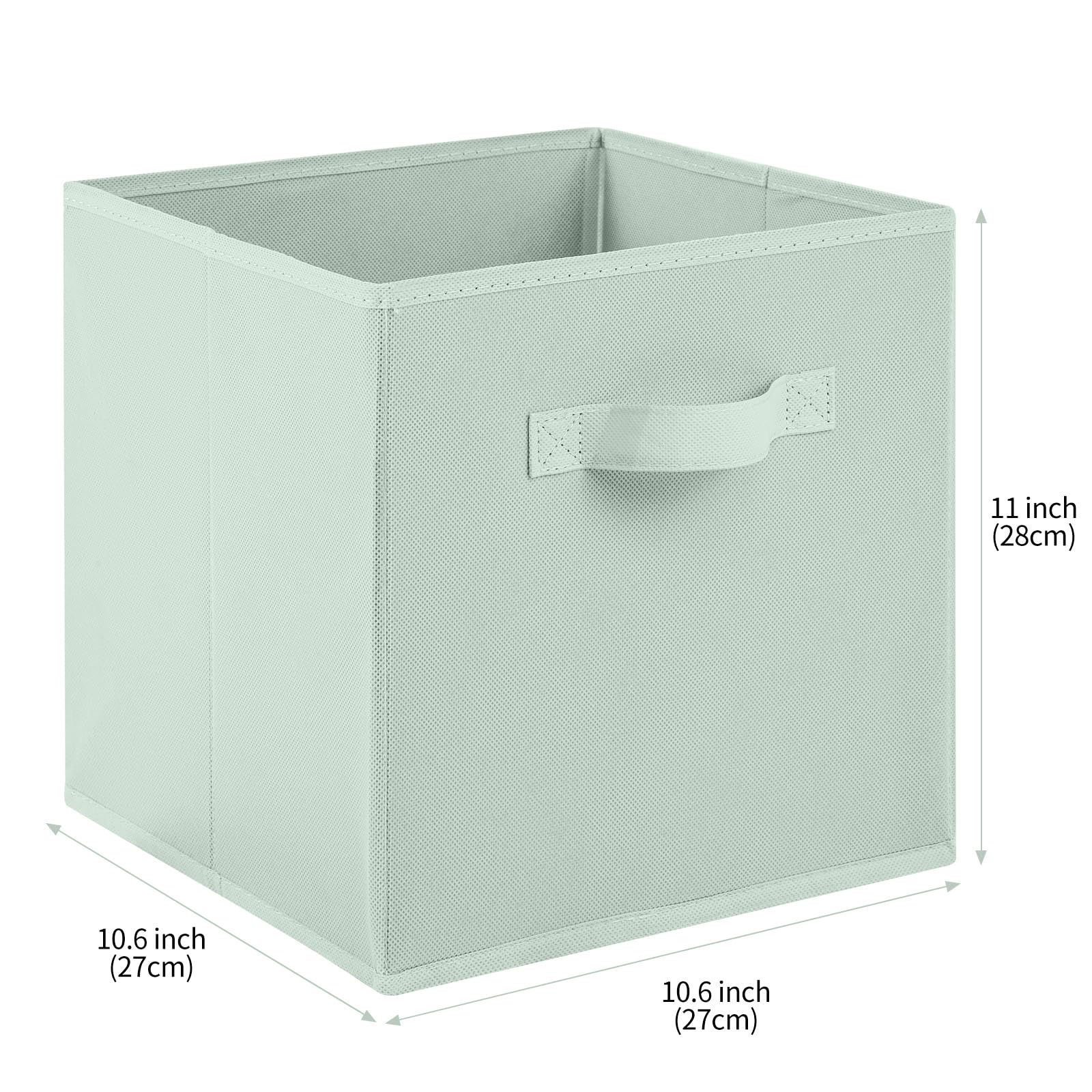Stero Fabric Storage Bins 6 Pack Fun Colored Durable Storage Cubes With Handles Foldable Cube Baskets For Home, Kids Room, Close