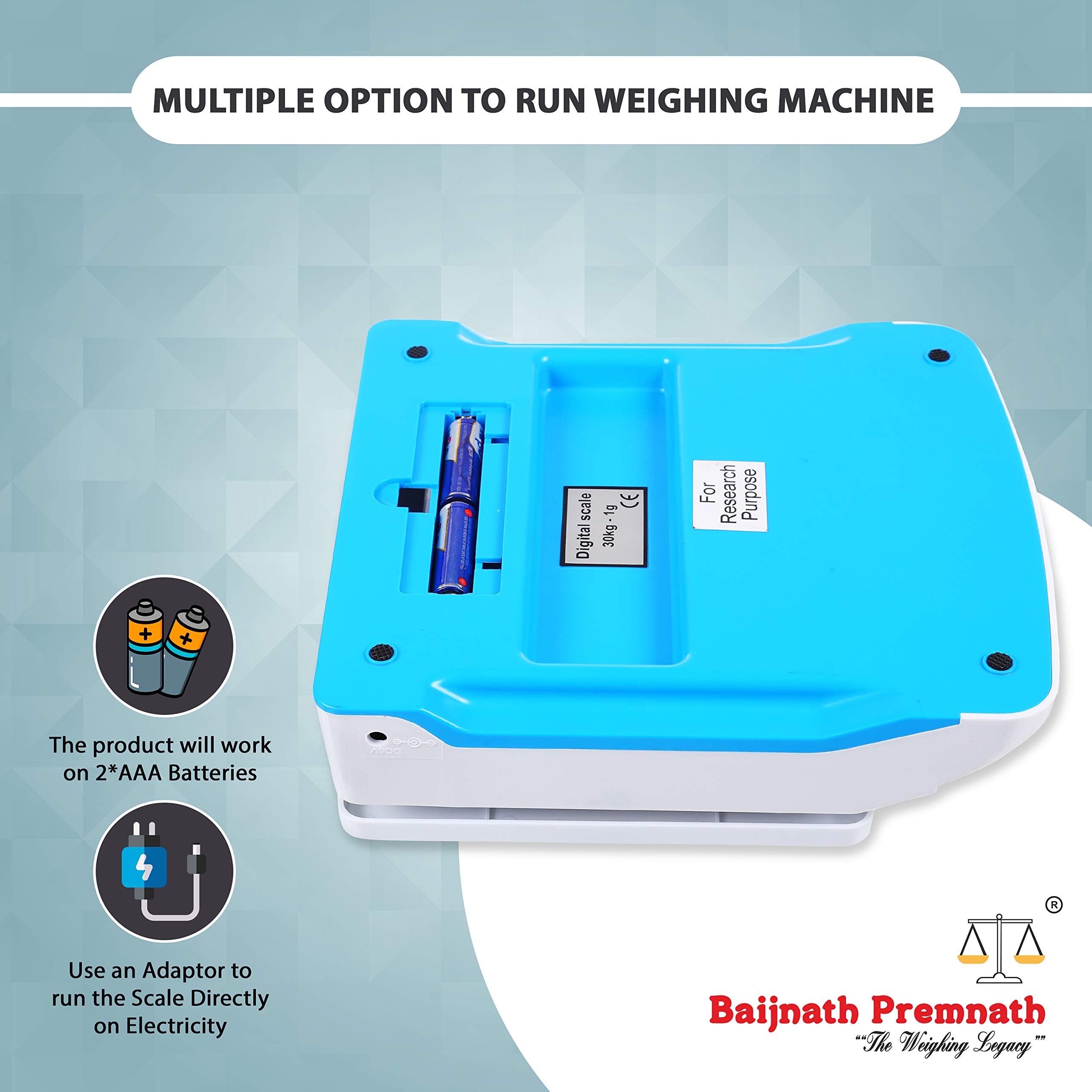 Baijnath Premnath Iscale 30Kg X 1G Multi-Purpose Measuring Scale Best Suitable For 5-10Kg, Parcel Weight Measuring Machine Weigh