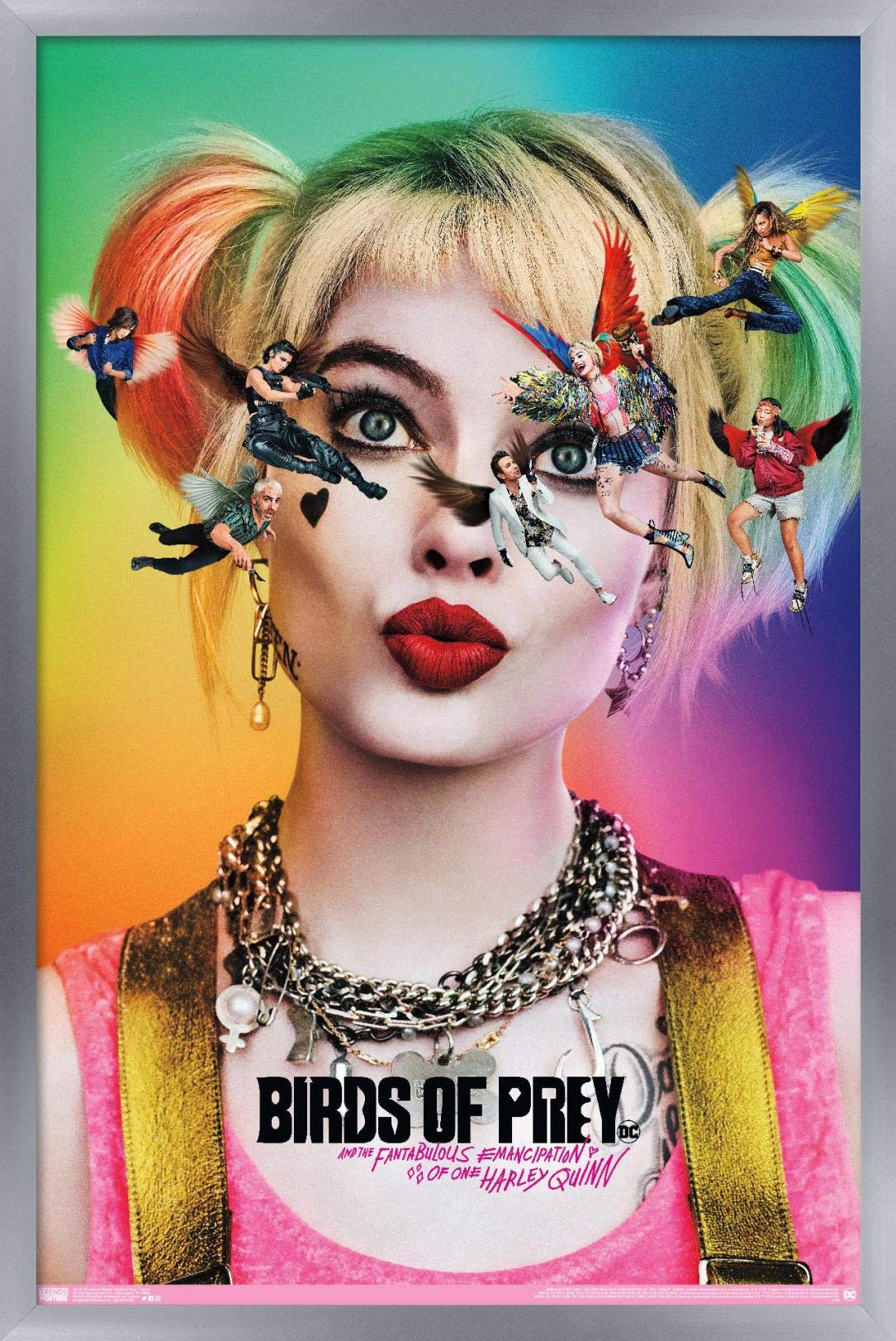 Trends International Dc Comics Movie - Birds Of Prey - Teaser Wall Poster, 14.725'' X 22.375'', Silver Framed Version
