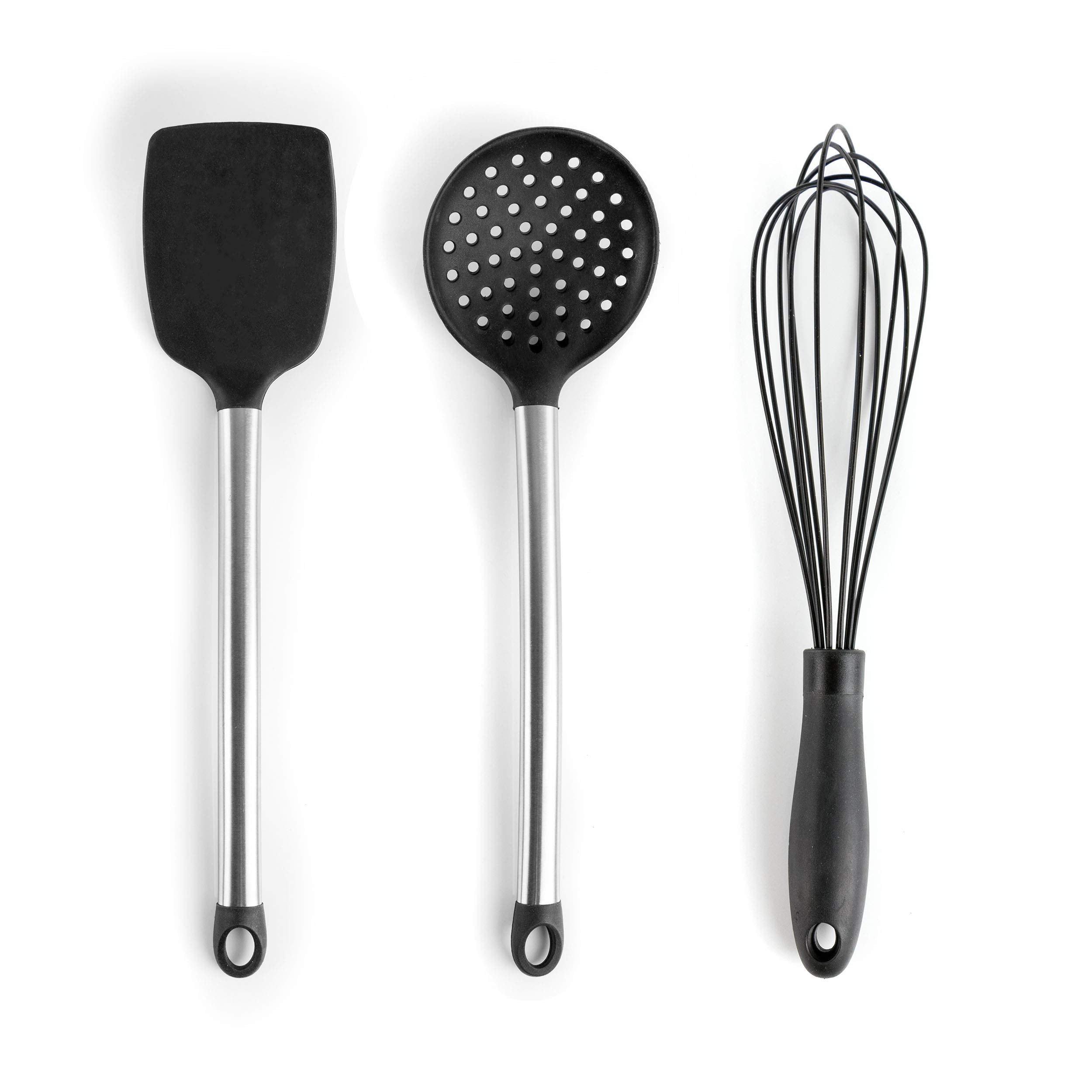 Megachef Tool Black Utensil Set, 14 Piece, Gray And Stainless Steel