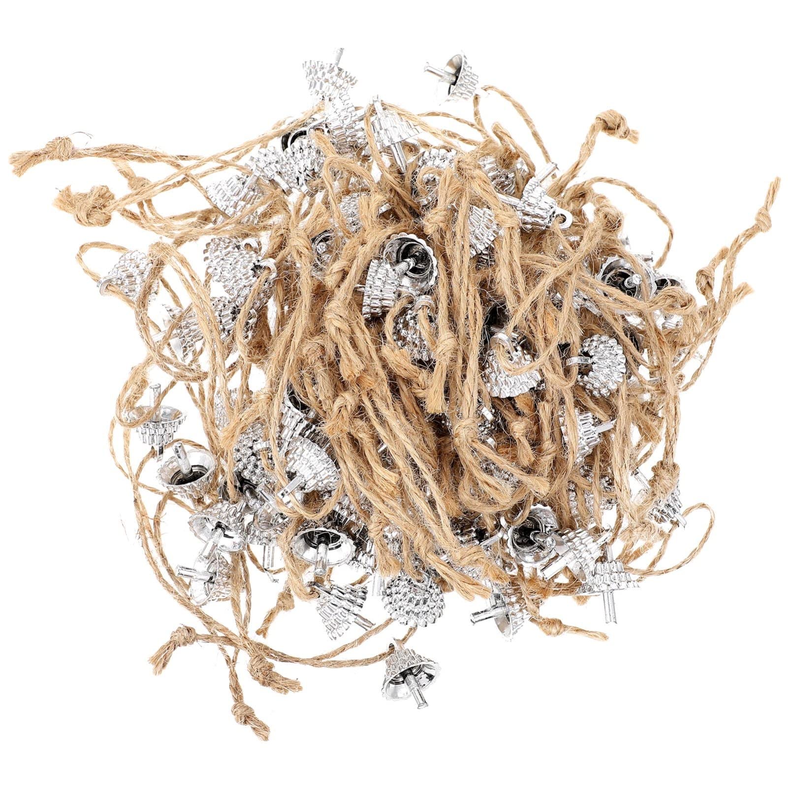 Happyyami 100pcs Christmas Creative Caps Hanging Pendant Fittings for Party Decorations Unique Shape Material Easy to Use Craft