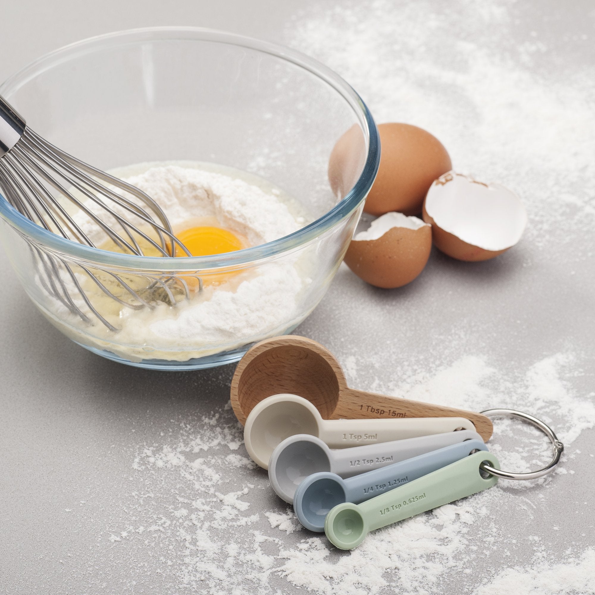 Zeal Measuring Spoon Set, Silicone, Neutral Multi, 11 X 4.7 X 5.5 Cm