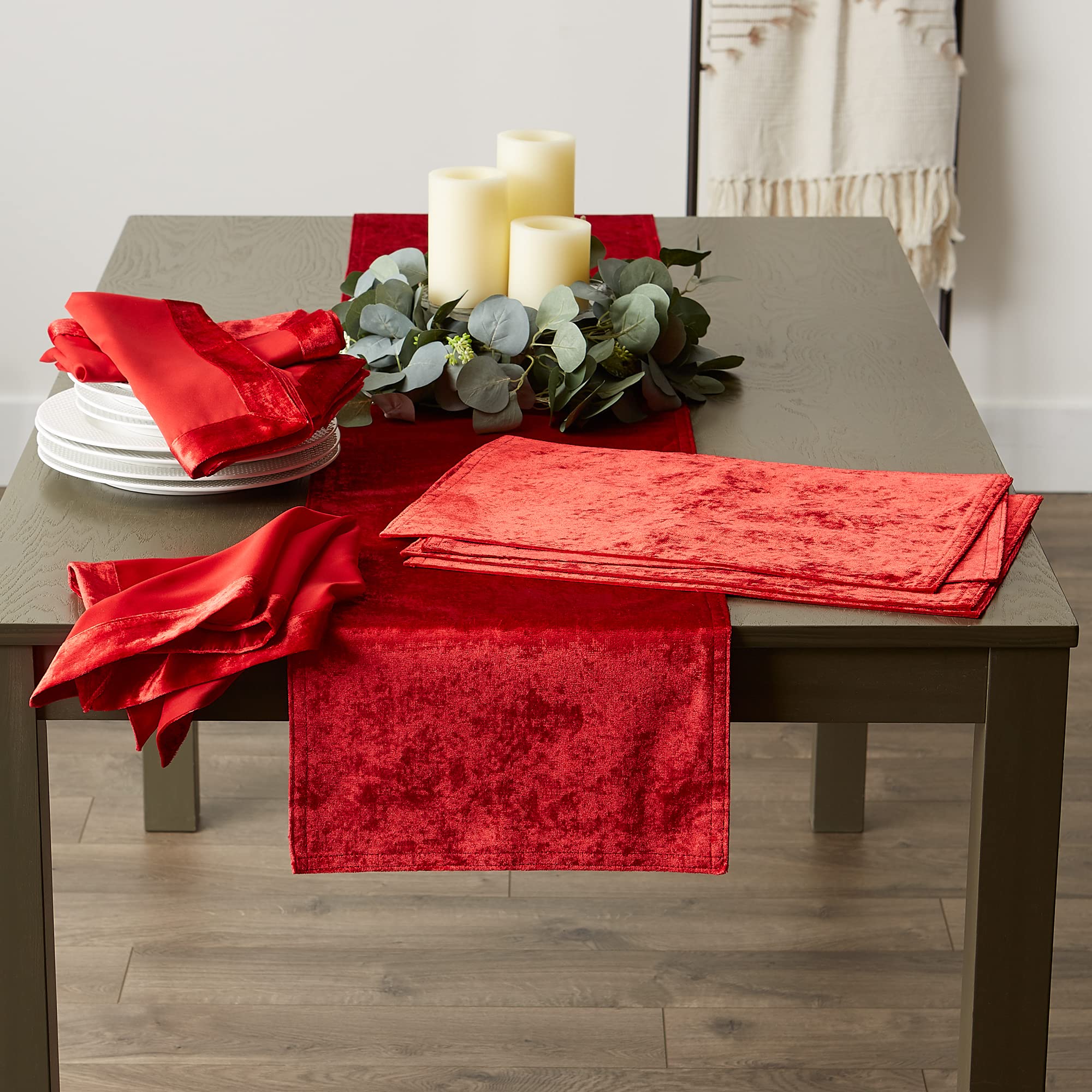 RED VELVET TABLE RUNNER 14x108