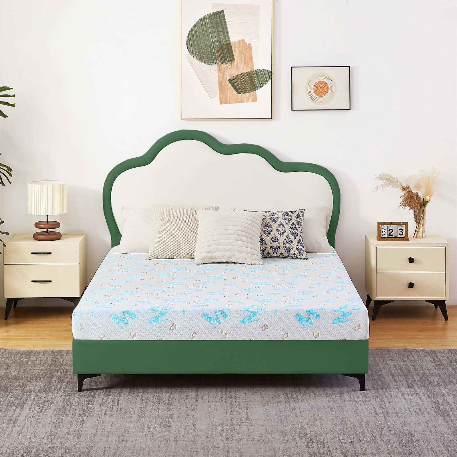 Ouui 6 Inch Queen Mattress, Removable Washable Cover Cooling Memory Foam Medium Feel, Bed-In-A-Box, Certipur-Us Certified