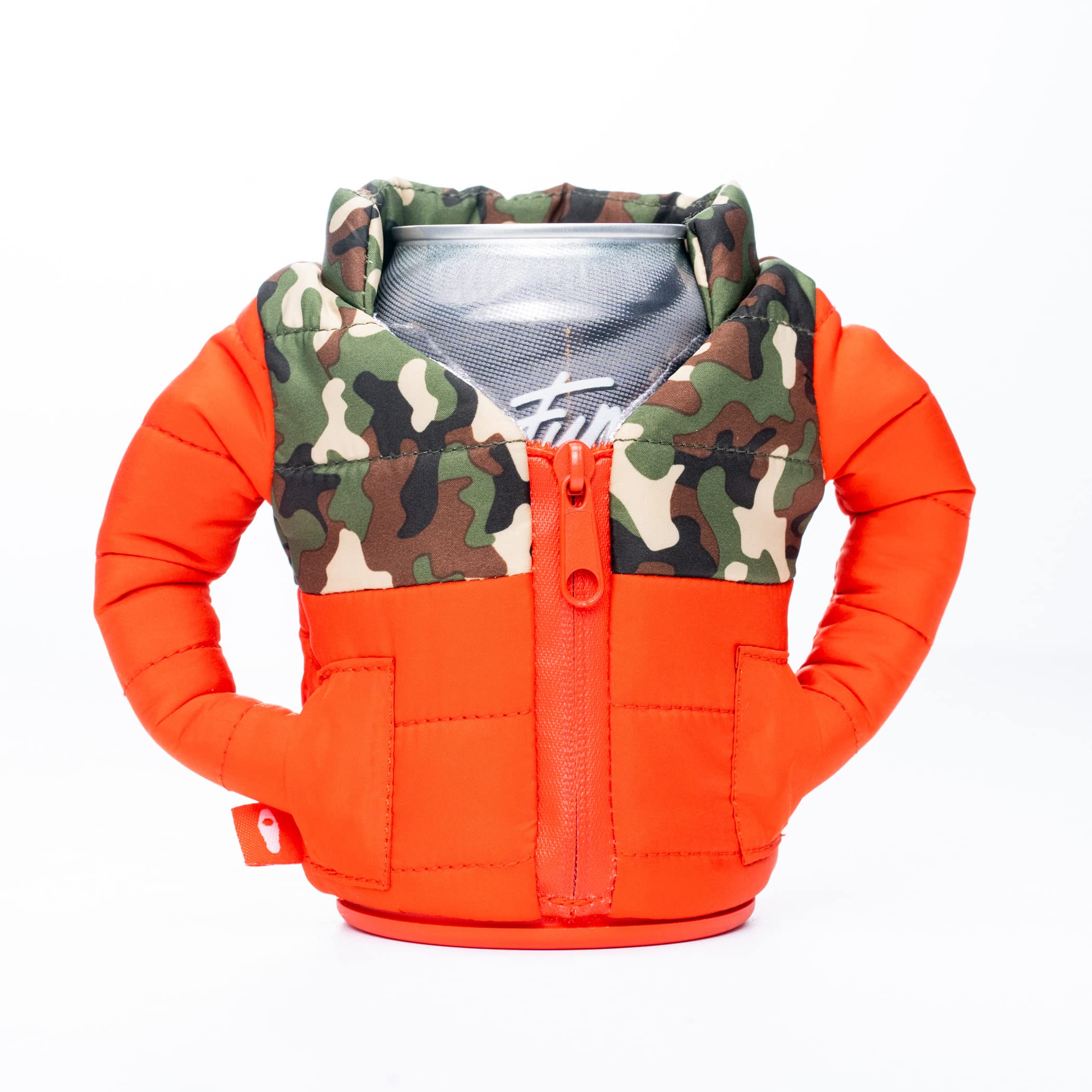 Puffin - The Puffy Beverage Jacket, Insulated Can Cooler, Puffin Redwoodsy Camo