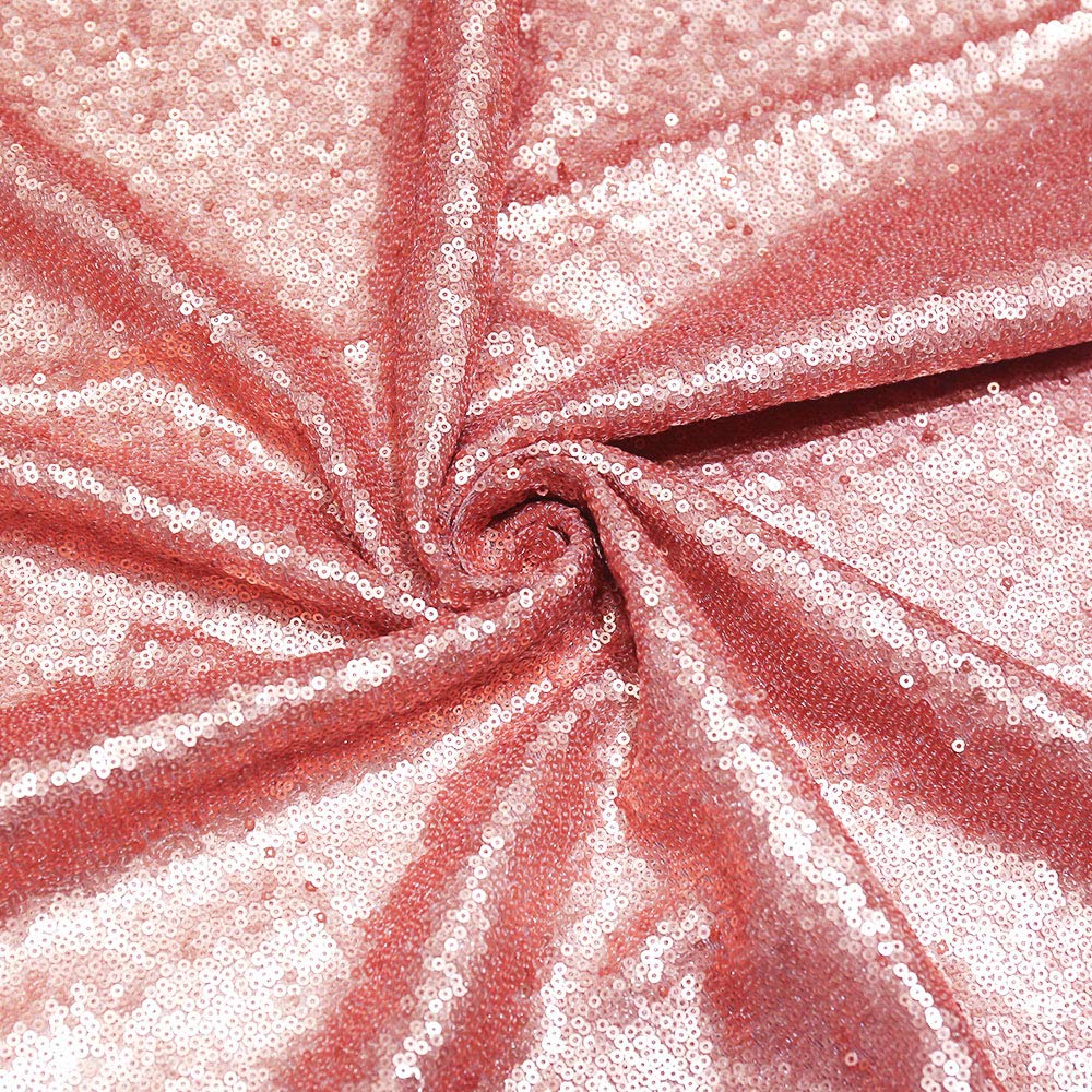 Trlyc Blush Sequin Tablecloth - 60x120inch Glitter Tablecloth Rectangle Party Wedding Christmas Table Cloth