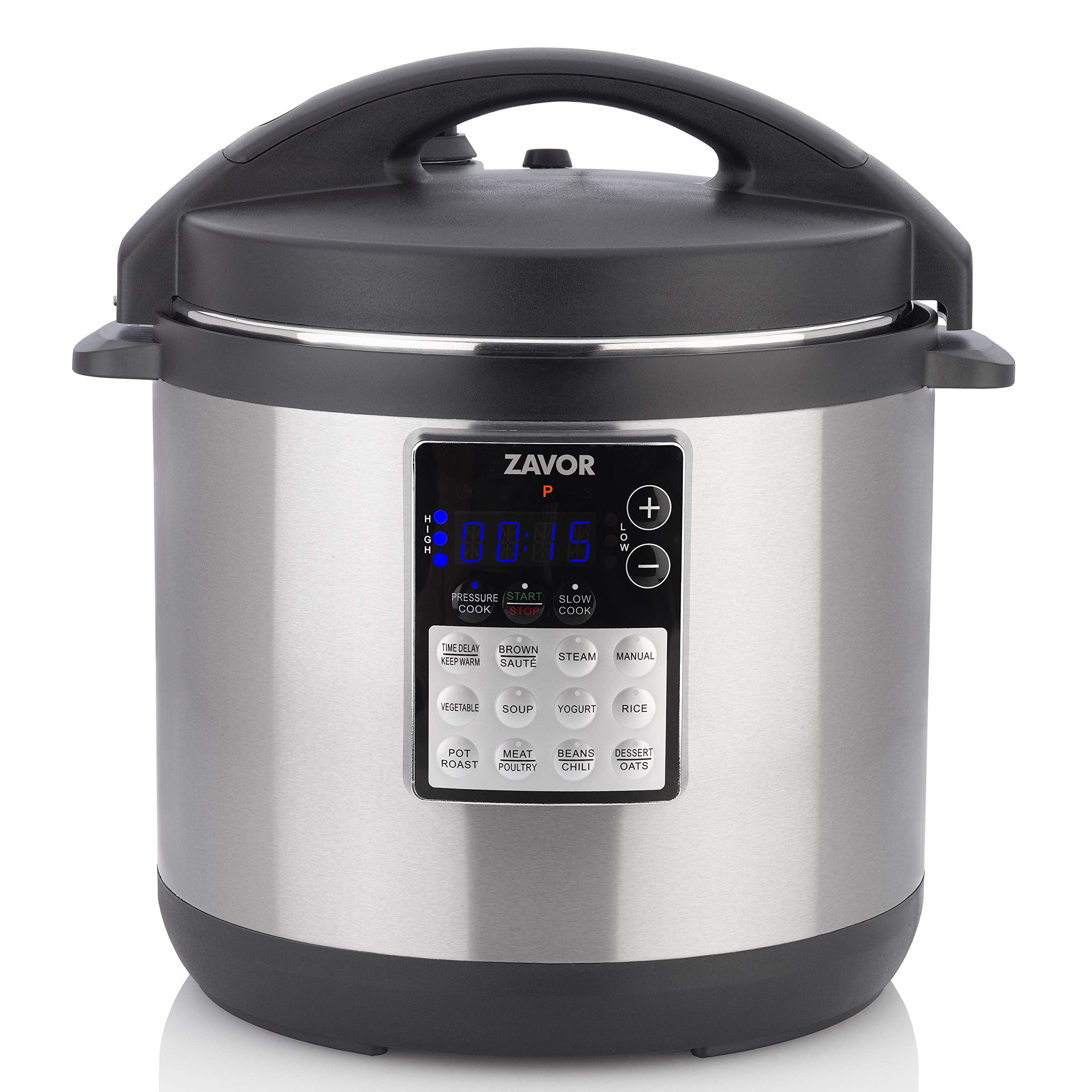 Zavor LUX Edge 6 Quart Programmable Electric MultiCooker: Pressure Cooker, Slow Cooker, Rice Cooker, Yogurt Maker, Steamer and 