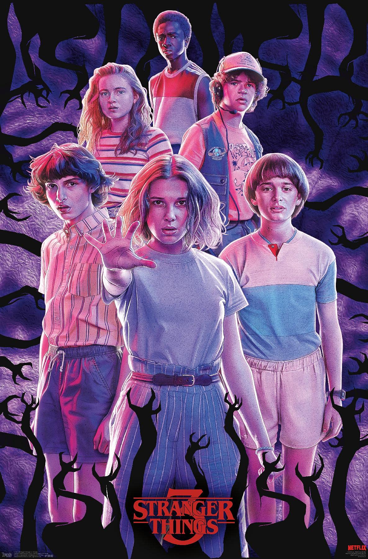 Trends International Netflix Stranger Things: Season 3 - Group Wall Poster, 22.375'' X 34'', Premium Unframed Version