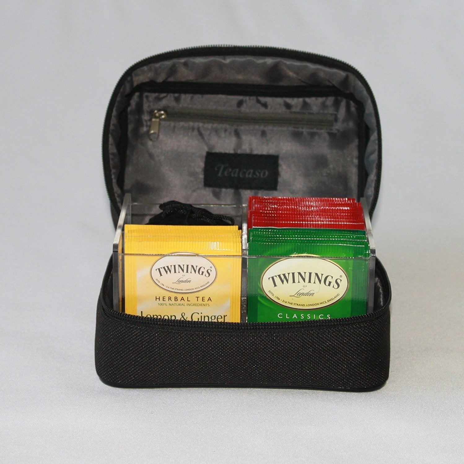 Teacaso Travel Tea Chest Organizer W/Spice Jar And Tea - Great For Home, Office, And Travel!