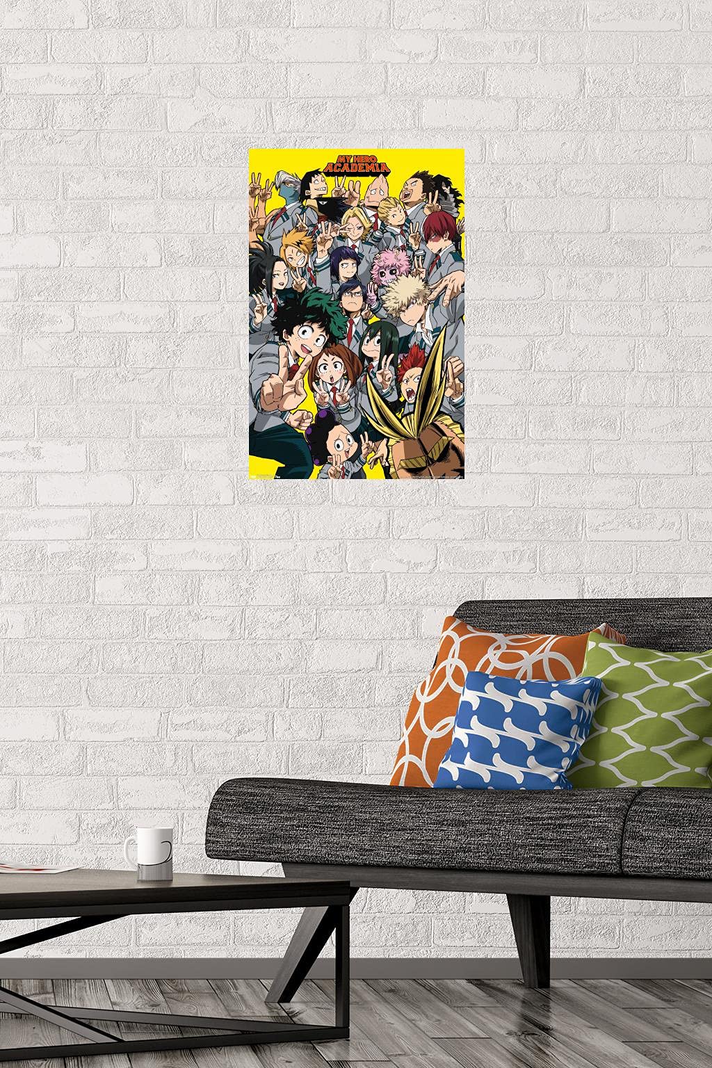 Trends International My Hero Academia - Selfie Wall Poster, 14.725'' X 22.375'', Premium Poster & Mount Bundle