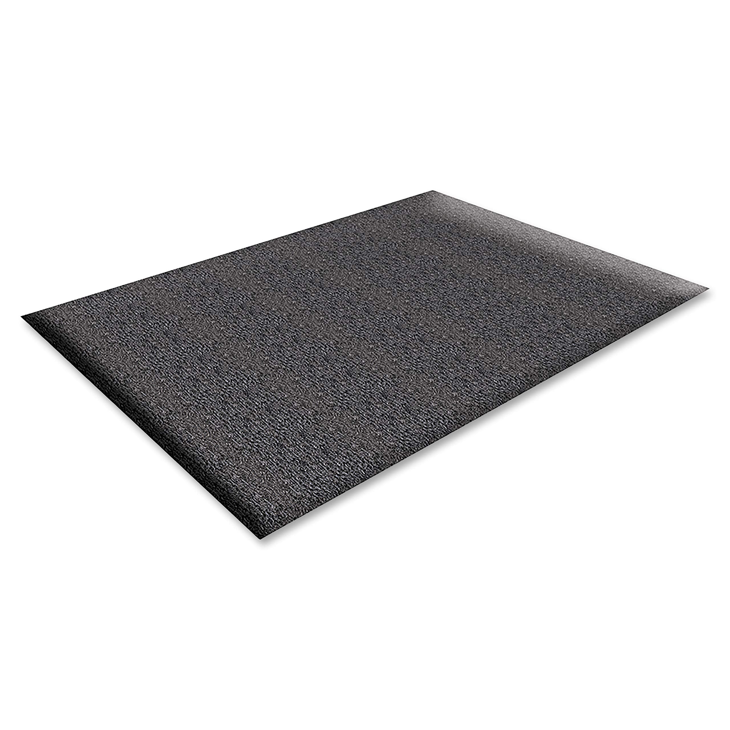 Genuine Joe 70372 Anti-Fatigue Floor Mat, Thick Vinyl, 3-Ft X5-Ft , Black